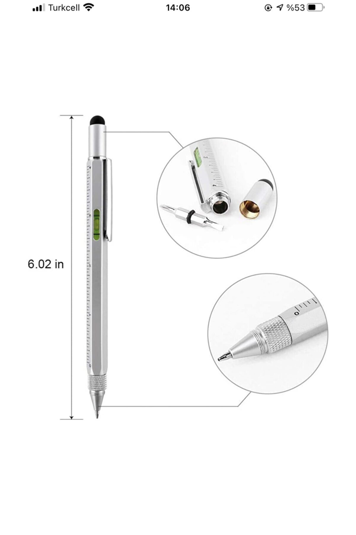 Ded Pasajdanal Su Terazi̇li̇ Cetvelli̇ Tornavi̇dalı Mühendi̇s Kalemi̇ Gri̇