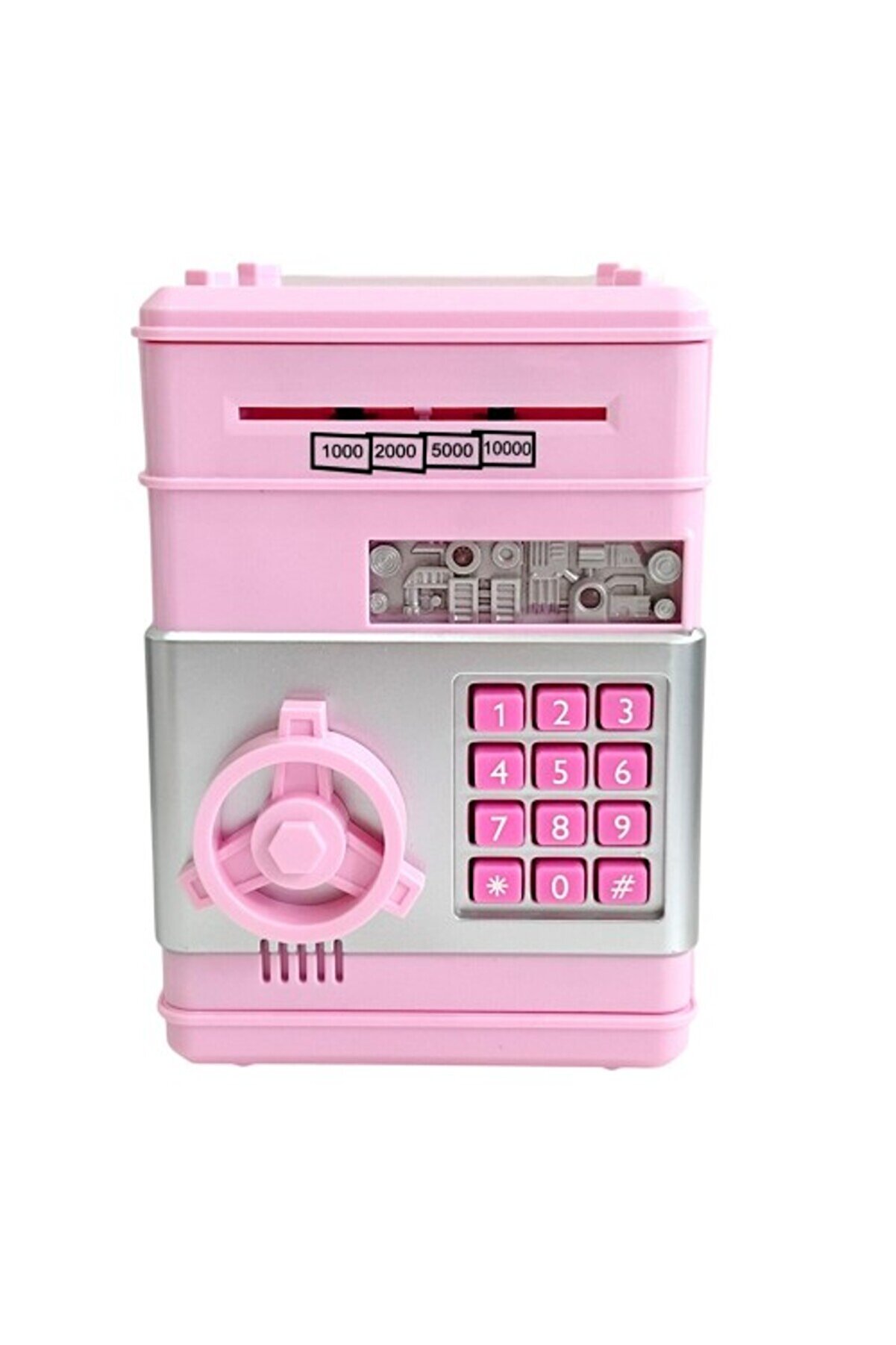 evimdeyokyok Şifreli Otomatik Kağıt Para Alan Atm Pembe Kumbara