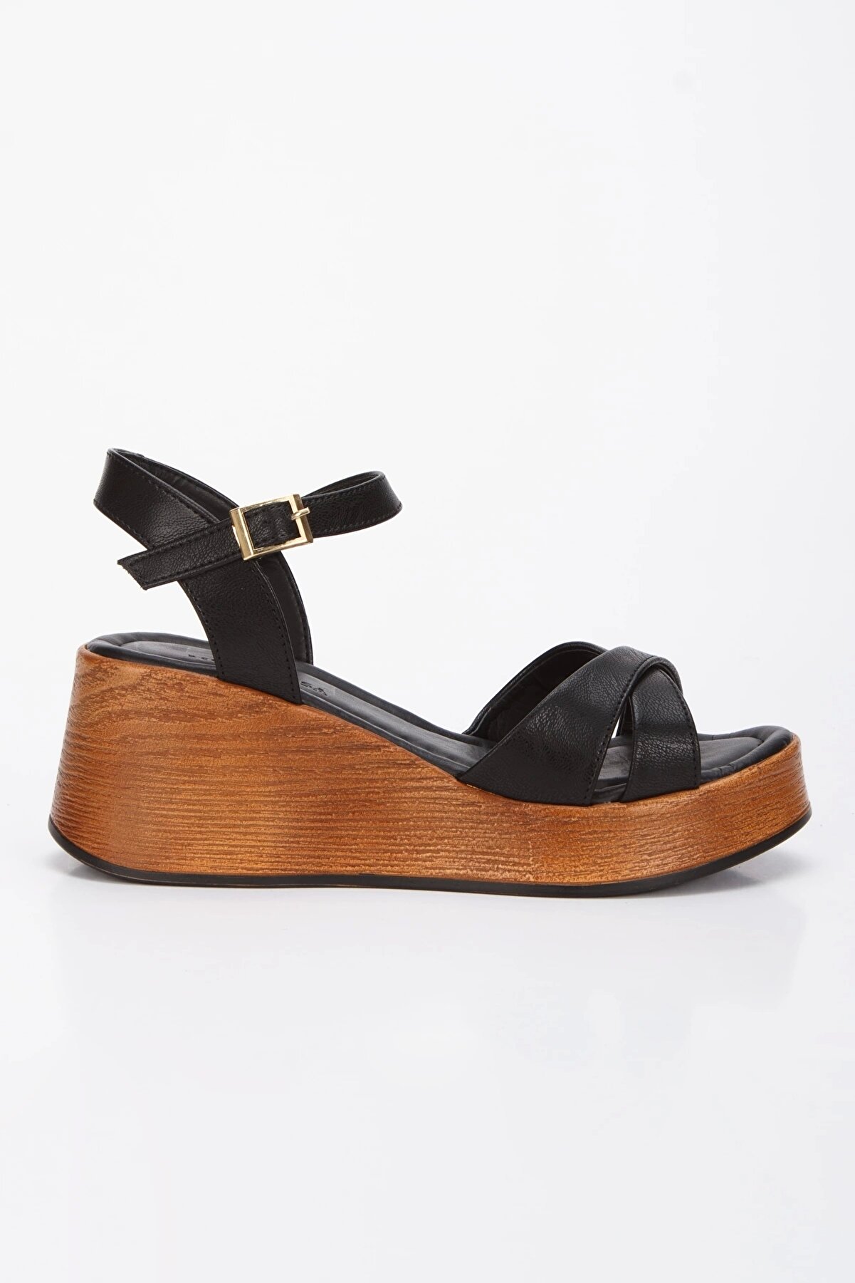 Gult Kadın Boyama Tabanlı Hafi̇f Sandalet Si̇yah