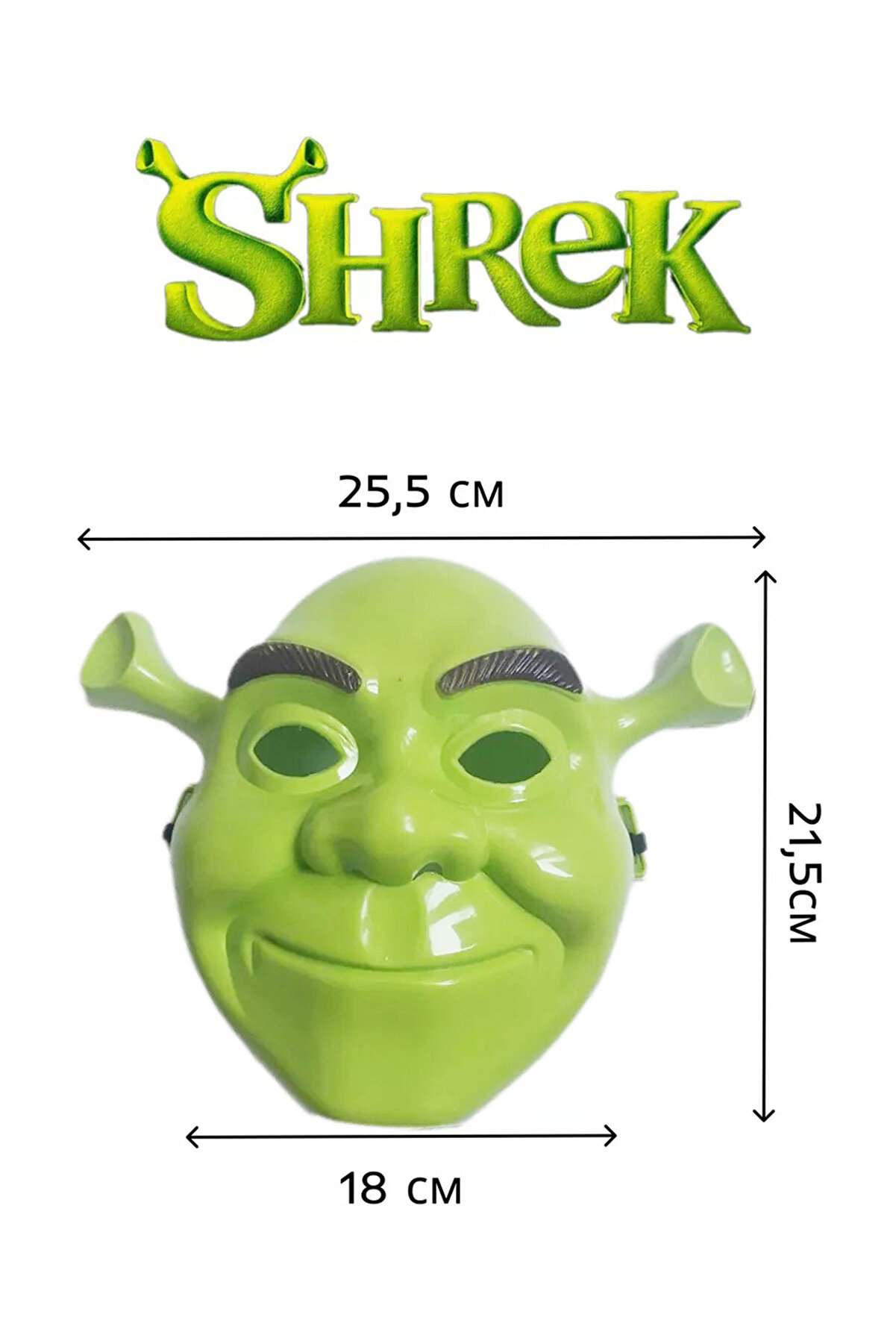 Go İthalat Yeşi̇l Shrek Maskesi̇ 21X25 Cm (5258)