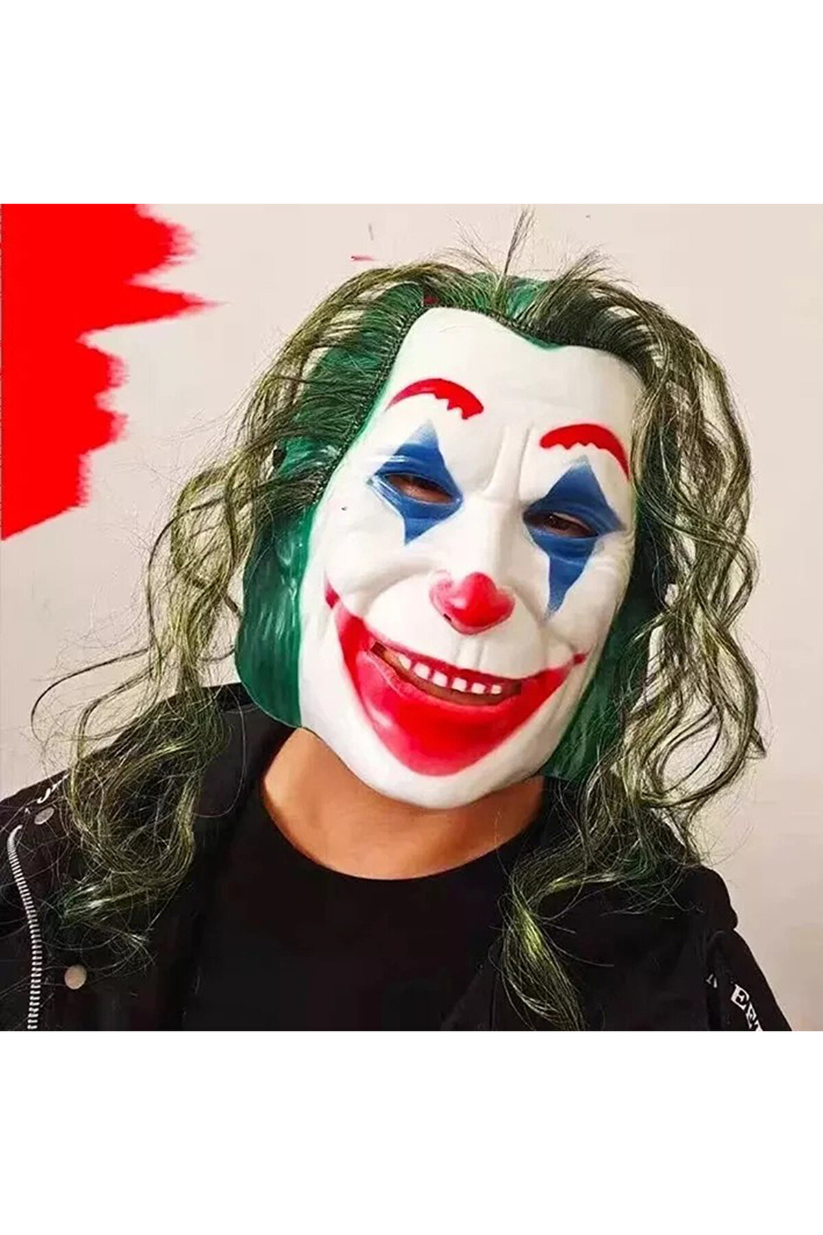 Go İthalat Joaqui̇n Phoeni̇x Joker Maskesi̇ Yeşi̇l Sa&ccedil;lı (5258)