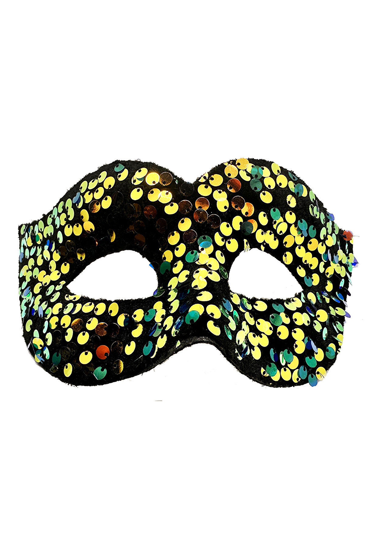 Go İthalat Altın Renk Arkadan Lasti̇kli̇ Pul Payet İşlemeli̇ Balo After Parti̇ Maskesi̇ (5258)