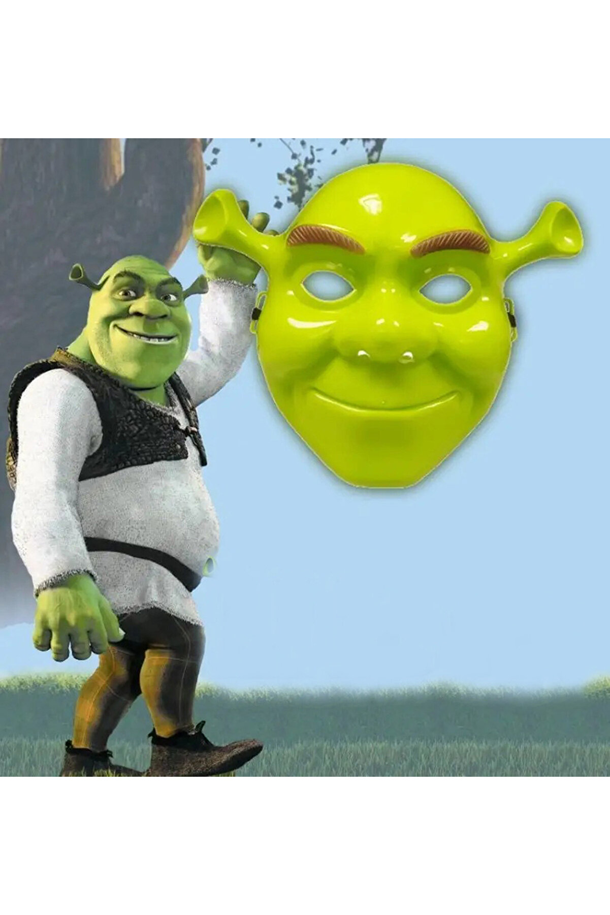 Go İthalat Yeşi̇l Shrek Maskesi̇ 21X25 Cm (5258)