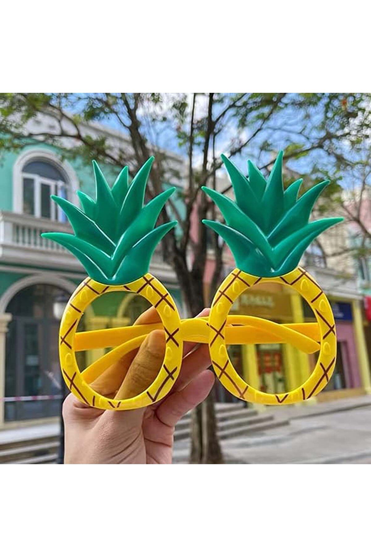 Go İthalat Tropi̇kal Hawai̇i̇ Ananas Şeki̇lli̇ Parti̇ G&ouml;zl&uuml;ğ&uuml; 9.5 X 14 Cm (5258)