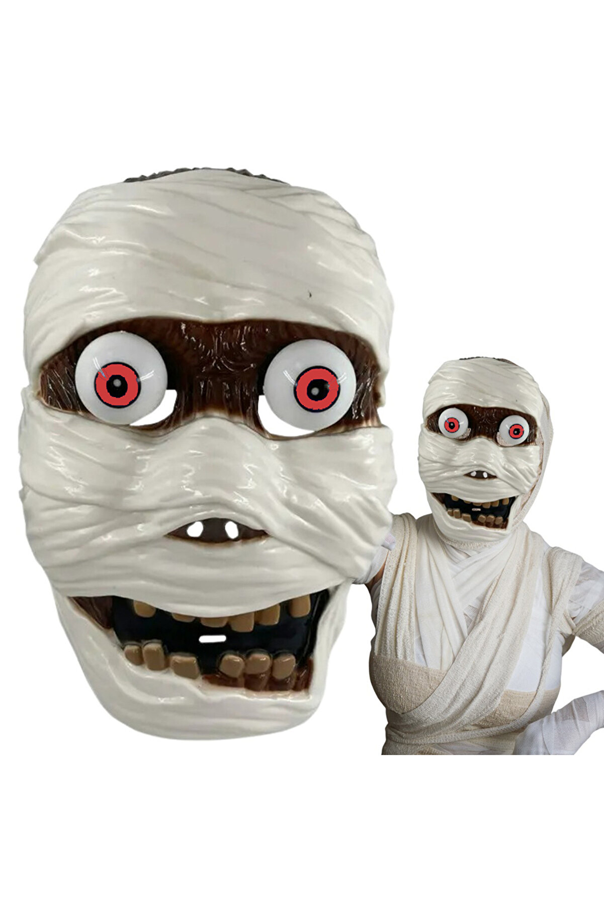 Go İthalat Sallanan Yaylı Oynar G&ouml;zl&uuml; Mumya Maskesi̇ (5258)