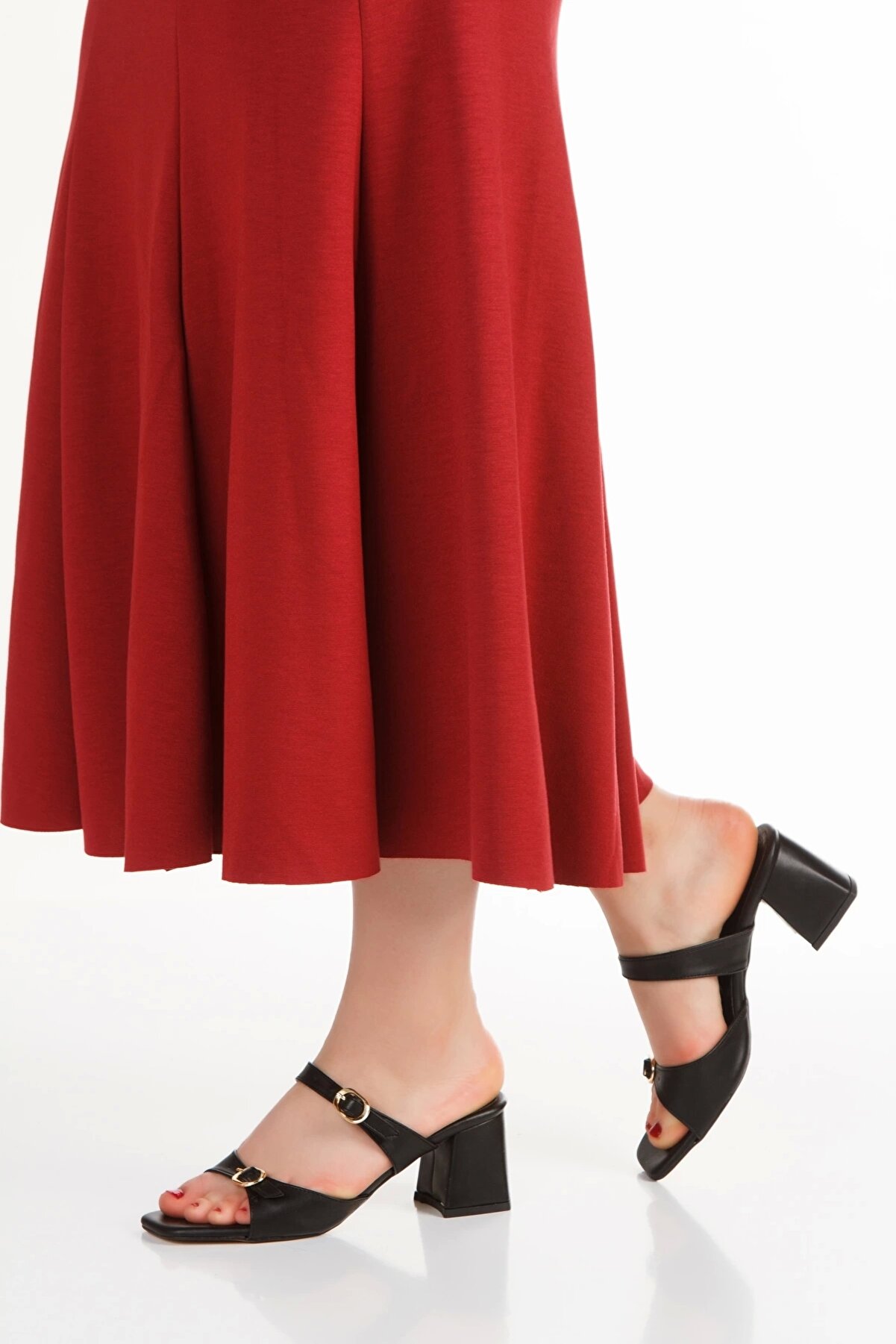 Gult Kadın Kalın Topuklu Terli̇k