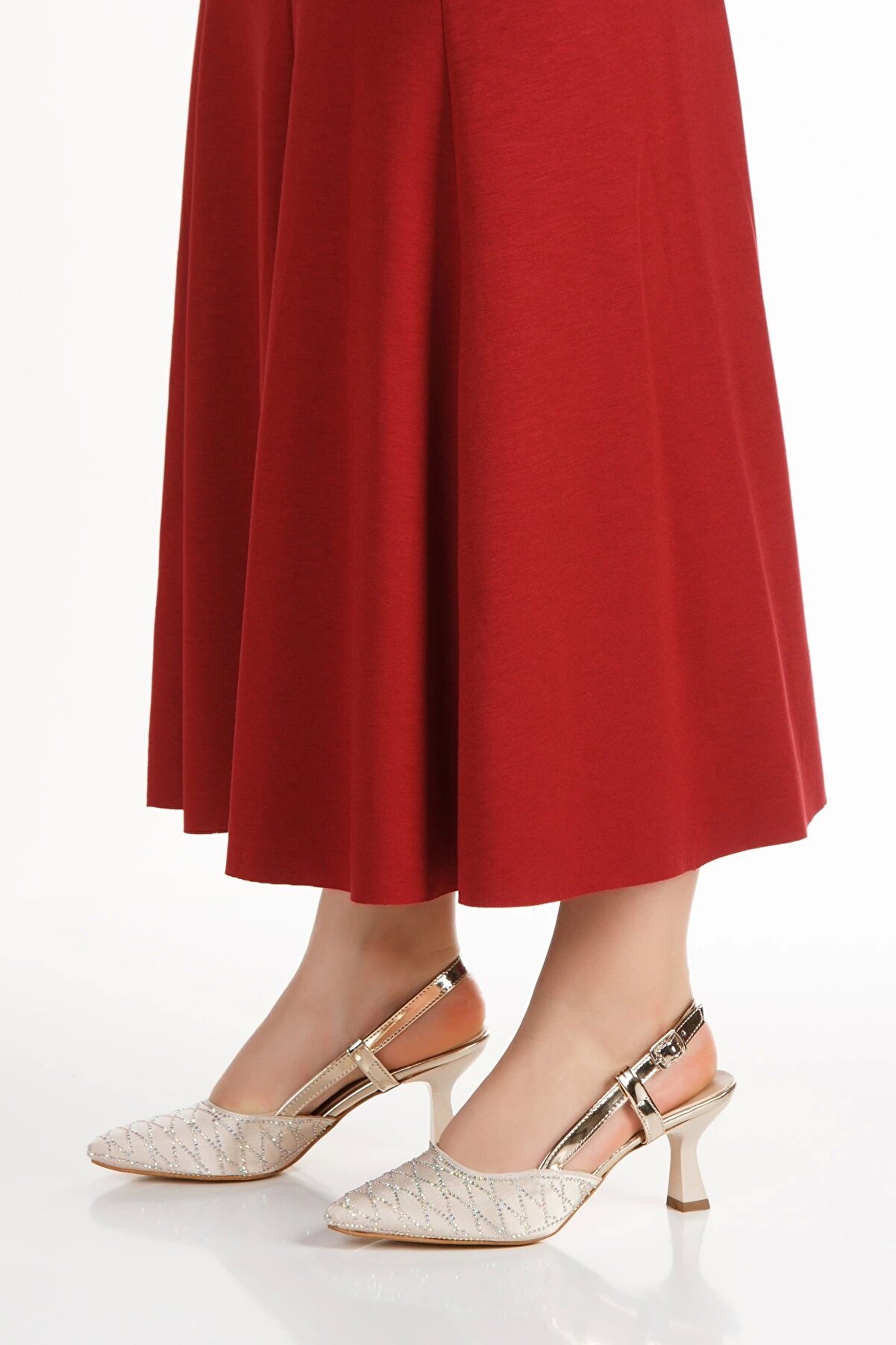 Gult Kadın Saten Yazlık Ayakkabı