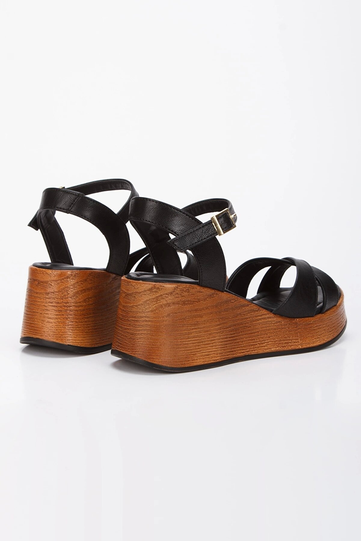 Gult Kadın Boyama Tabanlı Hafi̇f Sandalet Si̇yah