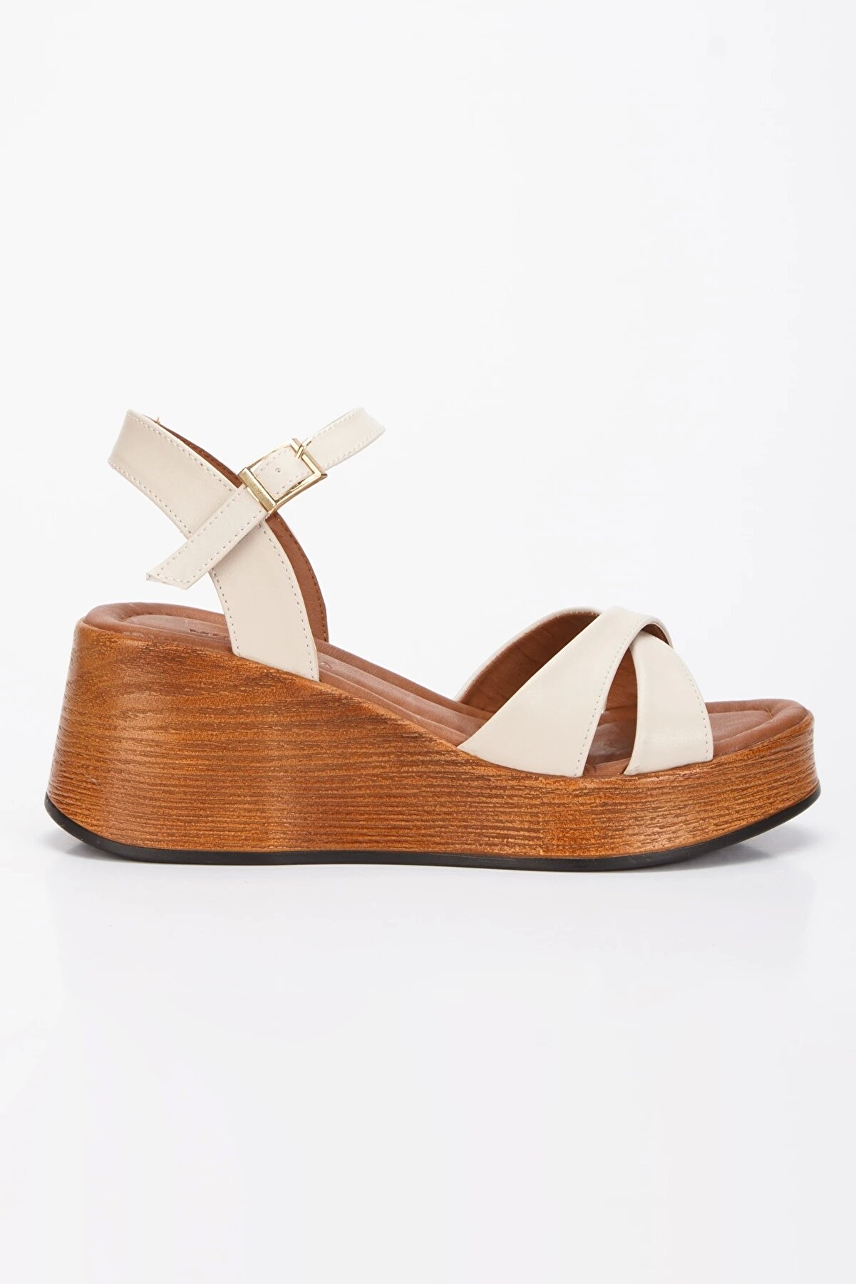 Gult Kadın Boyama Tabanlı Hafi̇f Sandalet Bej