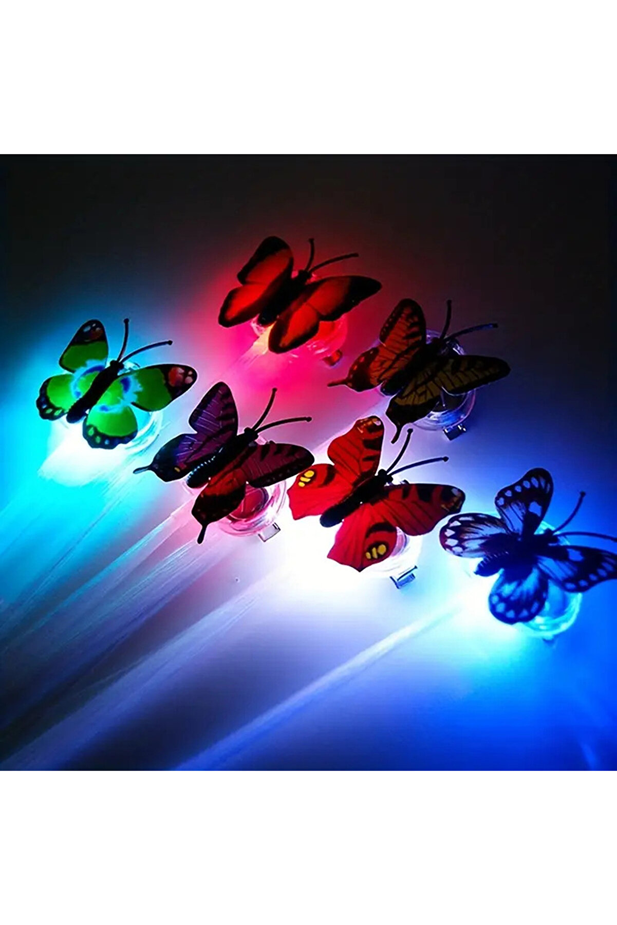 Go İthalat Led Fi̇ber Opti̇k Işıklı Kelebek Sa&ccedil; Kli̇psi̇ 1 Adet (5258)