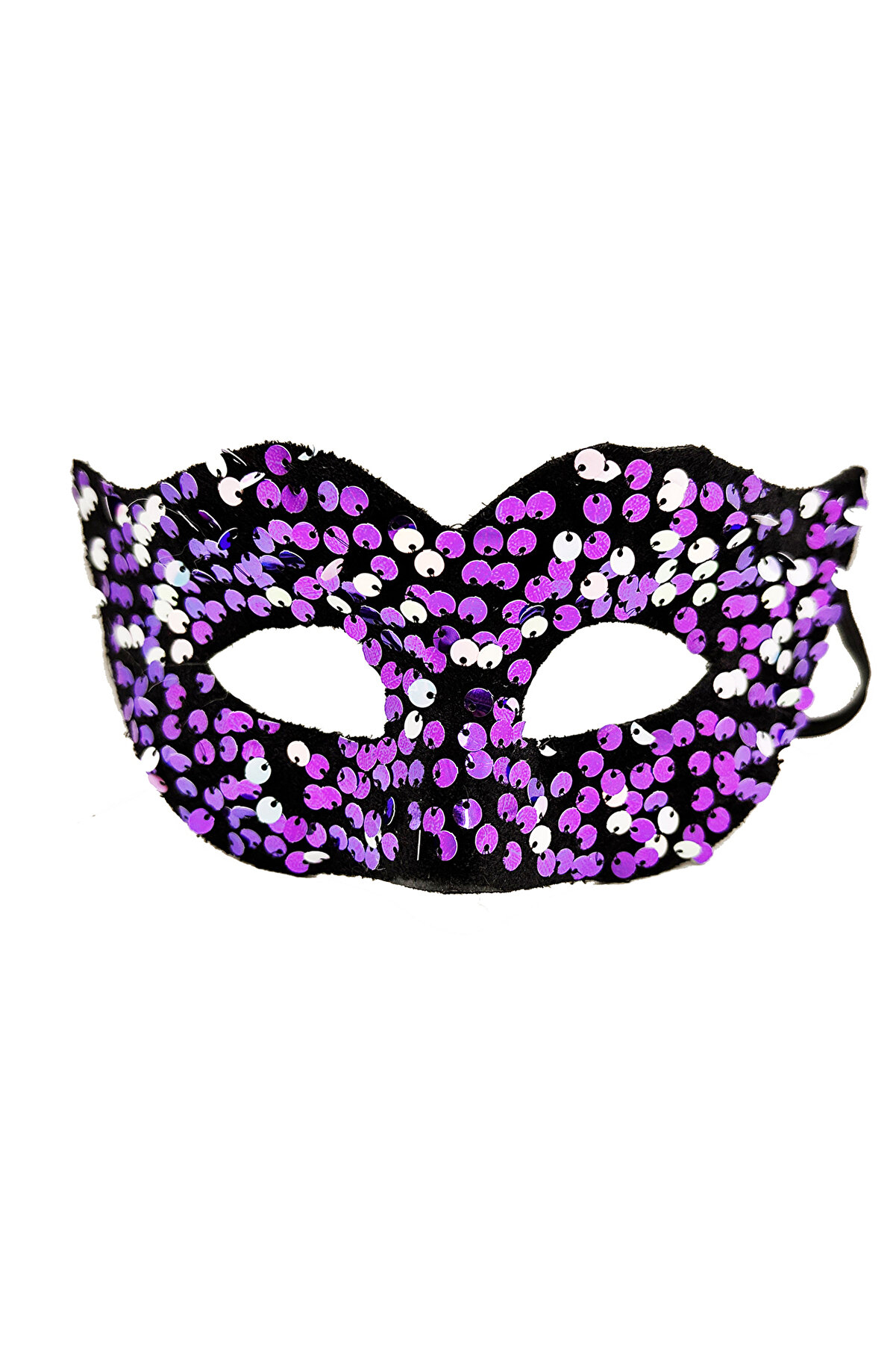 Go İthalat Mor Renk Arkadan Lasti̇kli̇ Pul Payet İşlemeli̇ Balo After Parti̇ Maskesi̇ (5258)