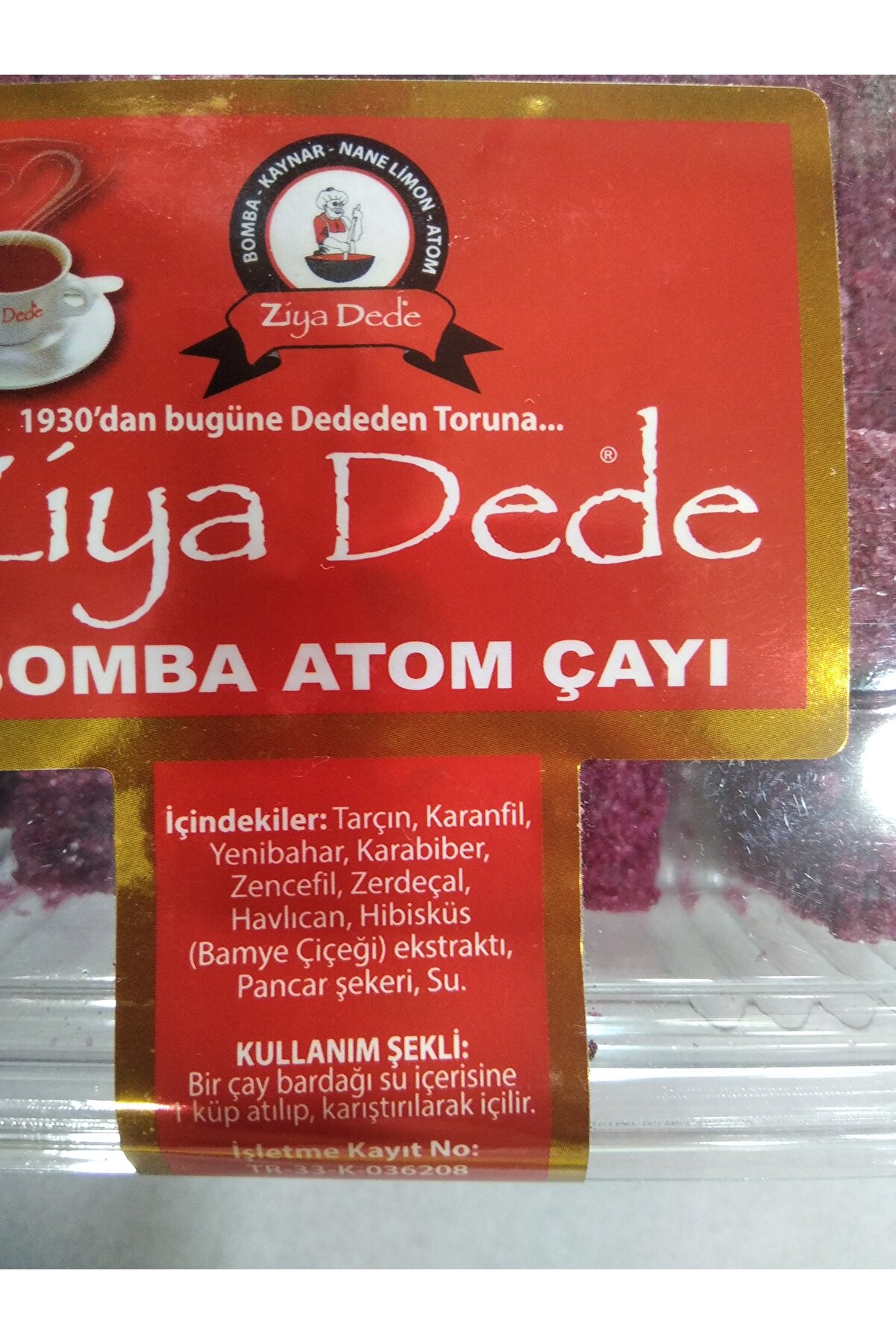 Zi̇ya Dede Atom Çayı Bomba Çayı 2 Adet