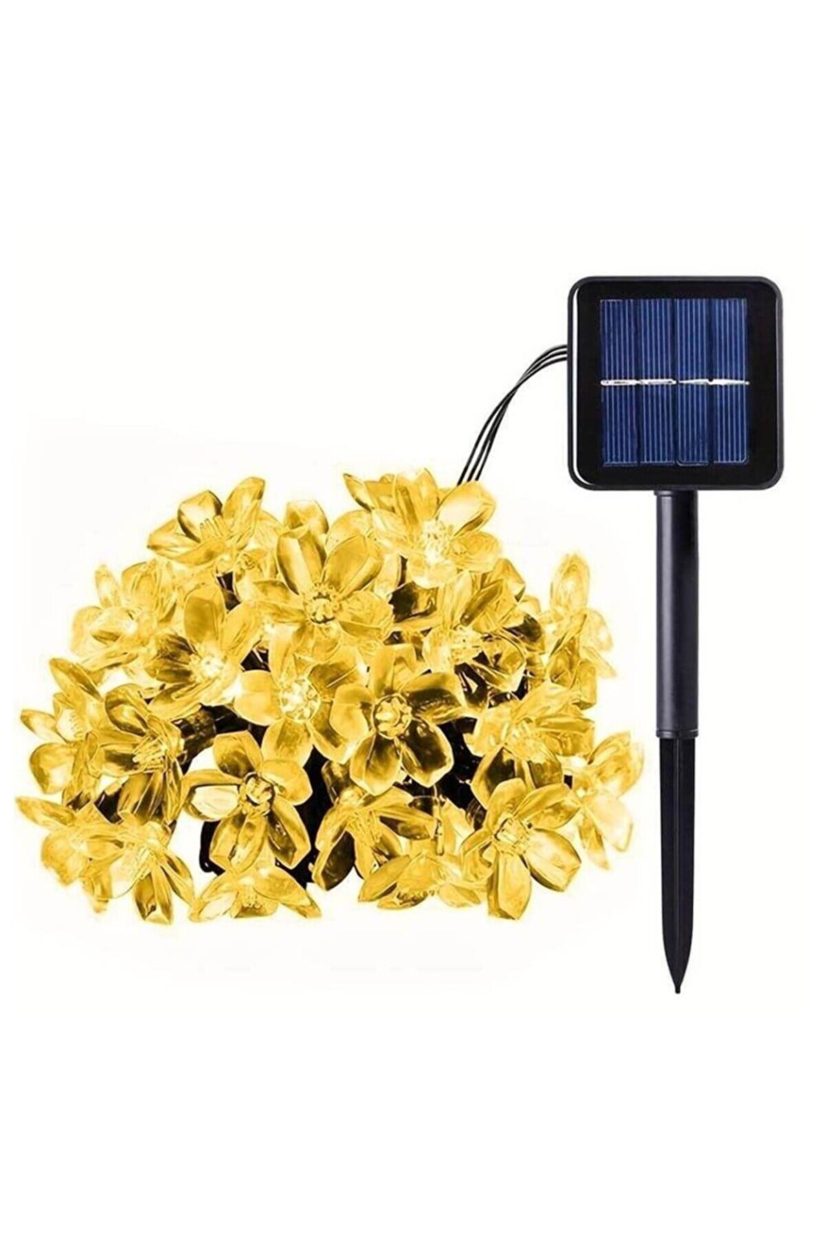 evimdeyokyok Solar 5m 50 Led Papatya Gün Işığı 8 Fonksiyonlu