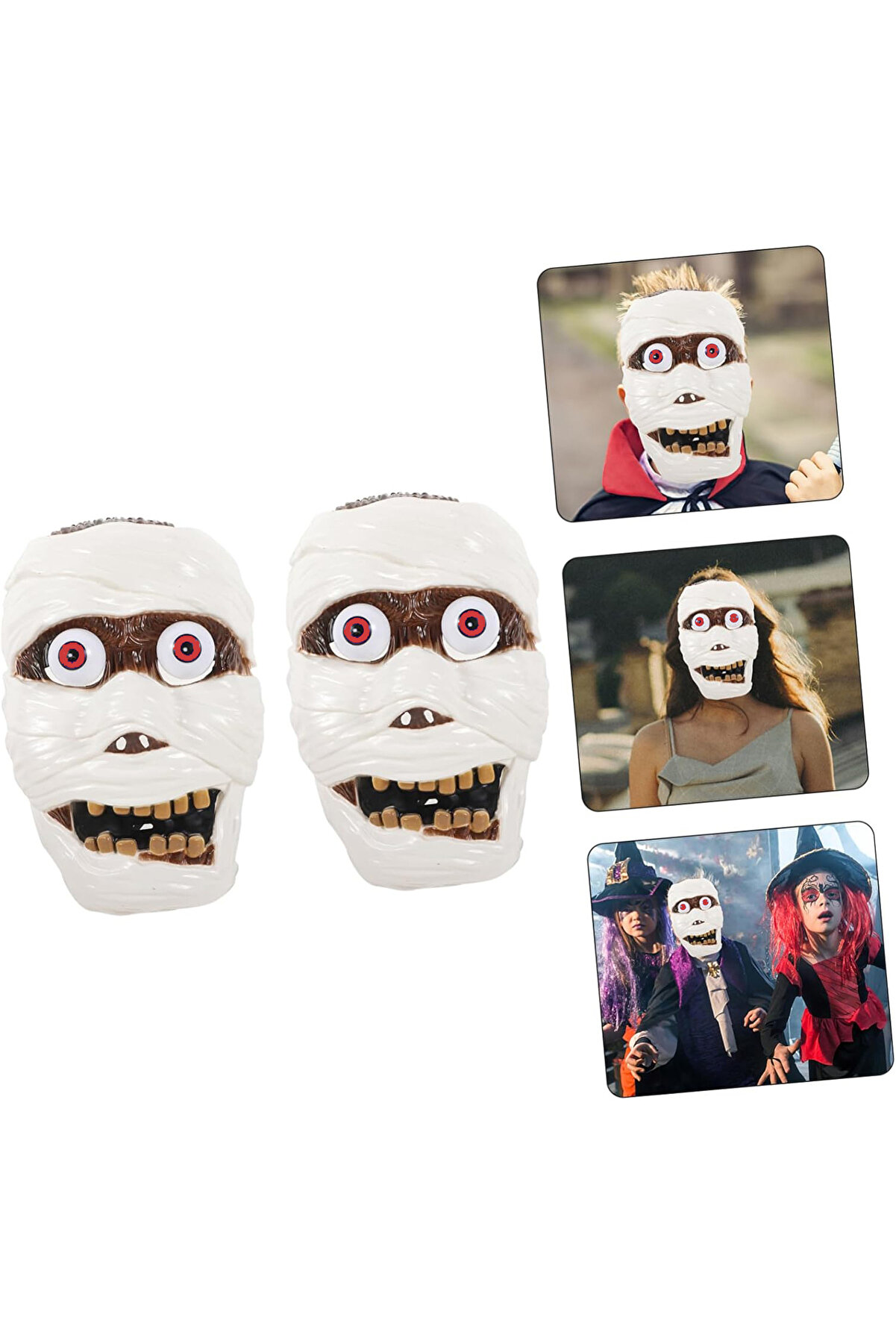 Go İthalat Sallanan Yaylı Oynar G&ouml;zl&uuml; Mumya Maskesi̇ (5258)