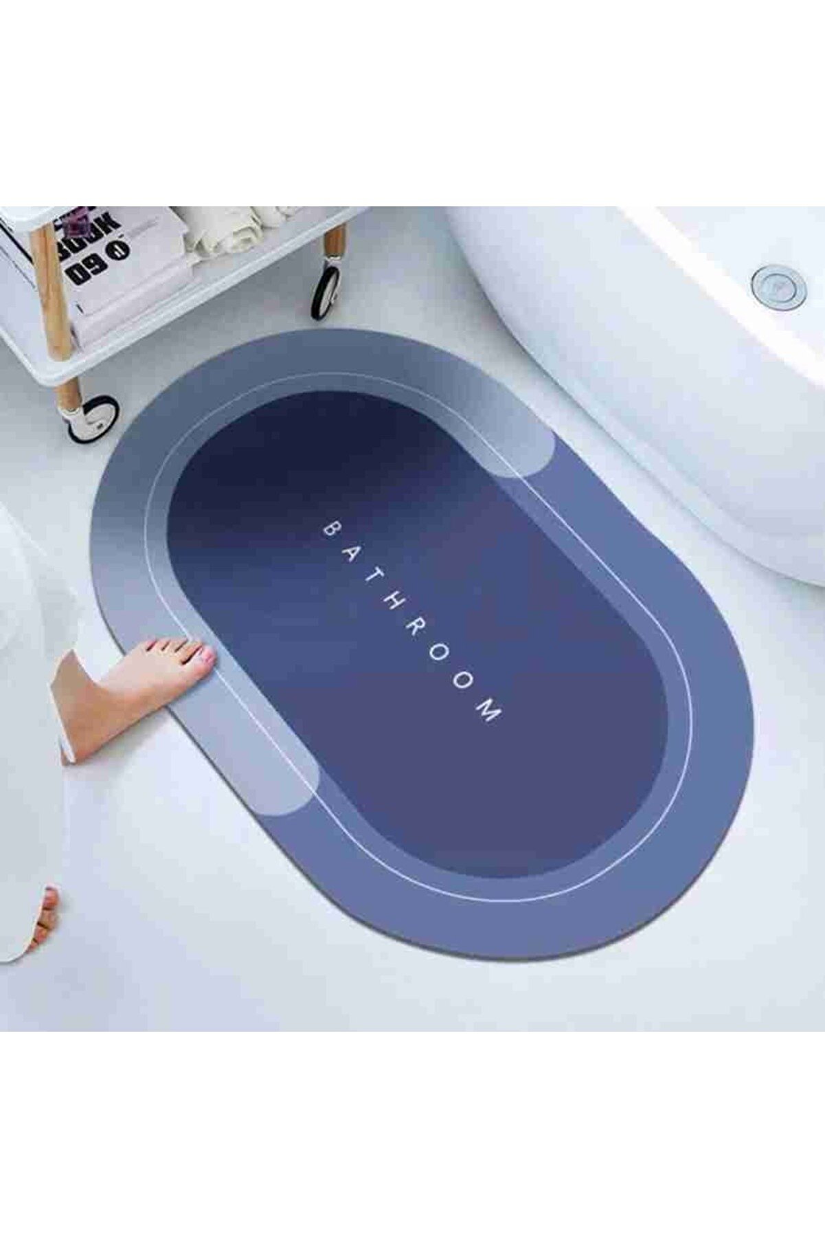 evimdeyokyok Süper Su Emici Kaymaz Tabanlı Banyo Paspası 40 x 60 Cm