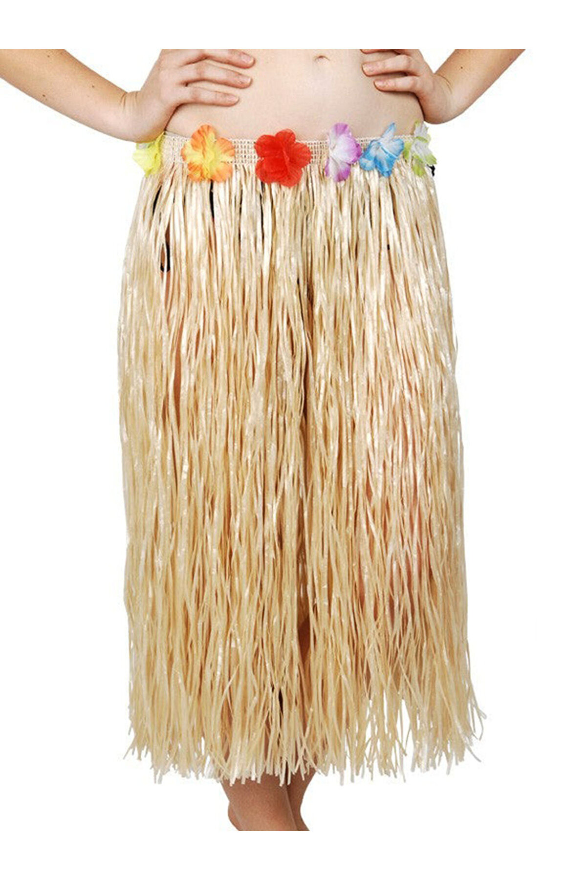 Go İthalat Hawai̇i̇ Tarzı Hula Eteği̇ &ndash; 60 Cm Hasır Naturel Etek (4457)