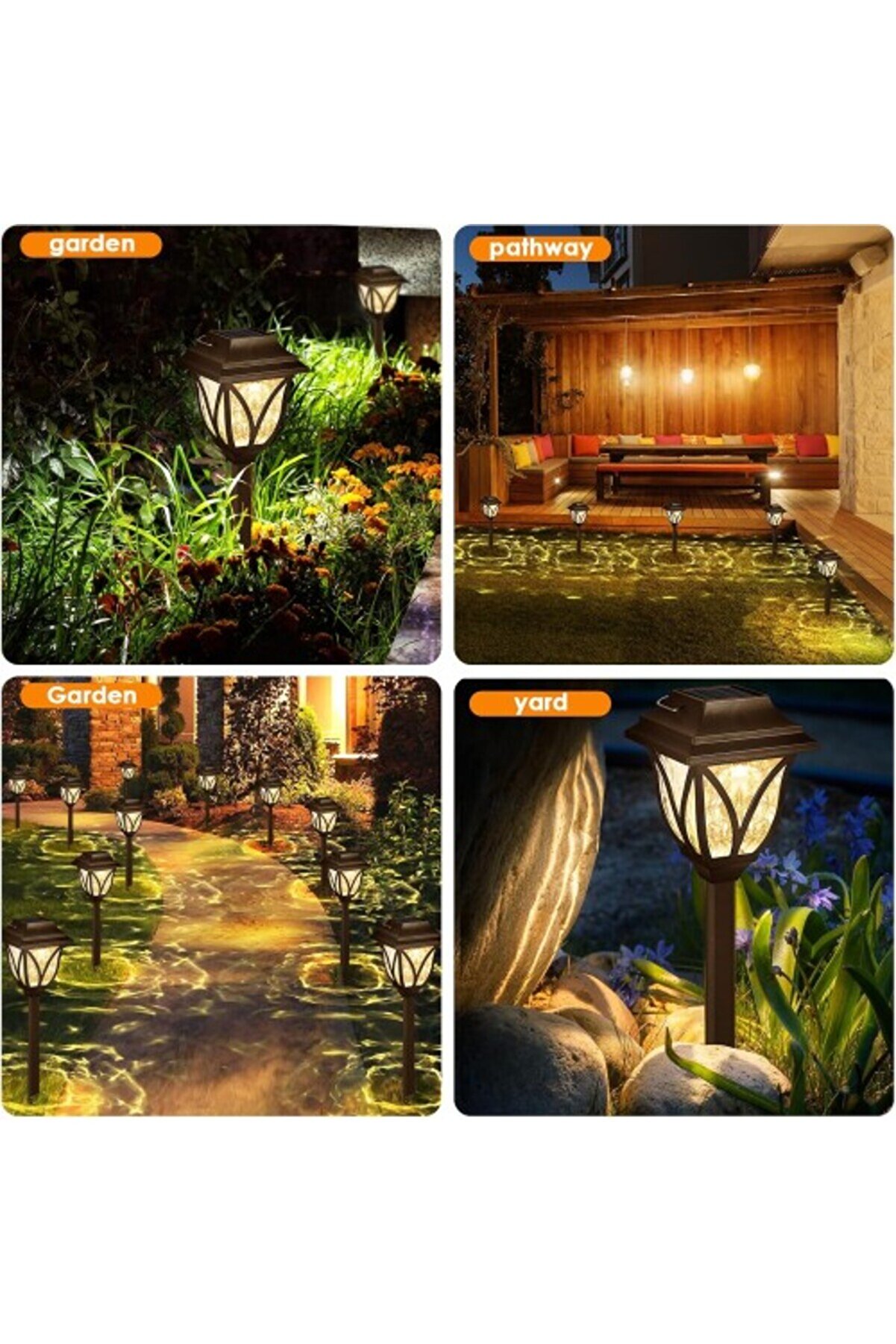 6 Lı Solar Bahçe Aydınlatması Gün Işığı
