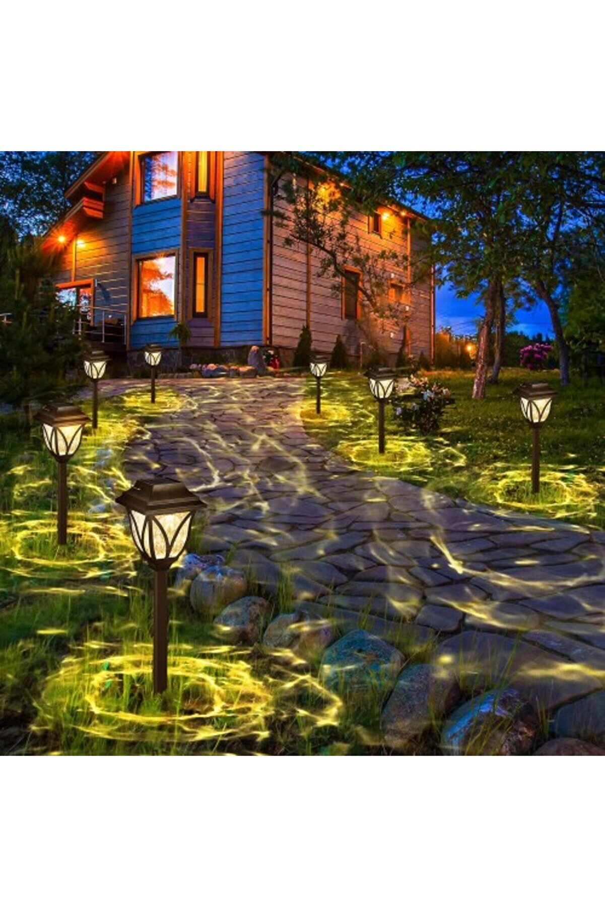 6 Lı Solar Bahçe Aydınlatması Gün Işığı