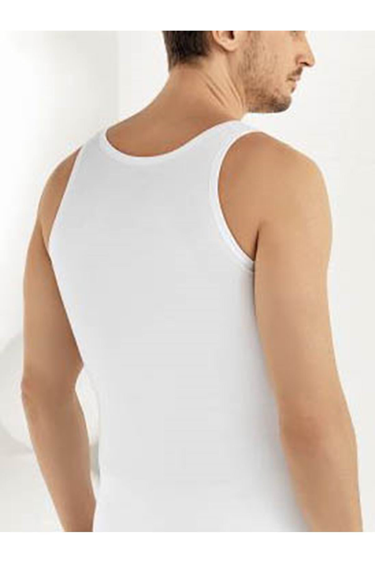 Ethab Ti̇caret Beyaz Erkek Atlet Pamuklu Penye-Si̇smen01