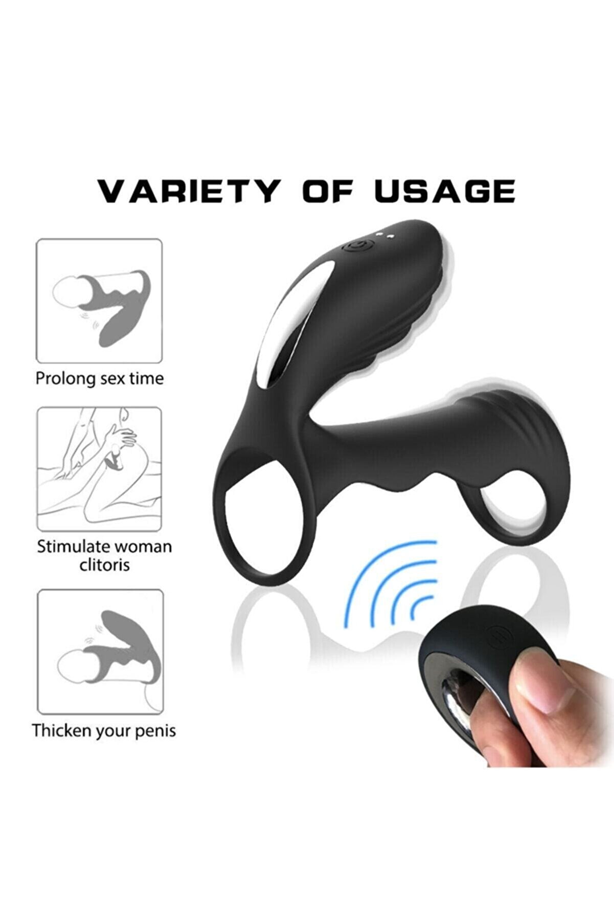 Erox Cockri̇ng Cli̇toral Sti̇mulati̇on Uzaktan Kumandalı Peni̇s Kafesi̇