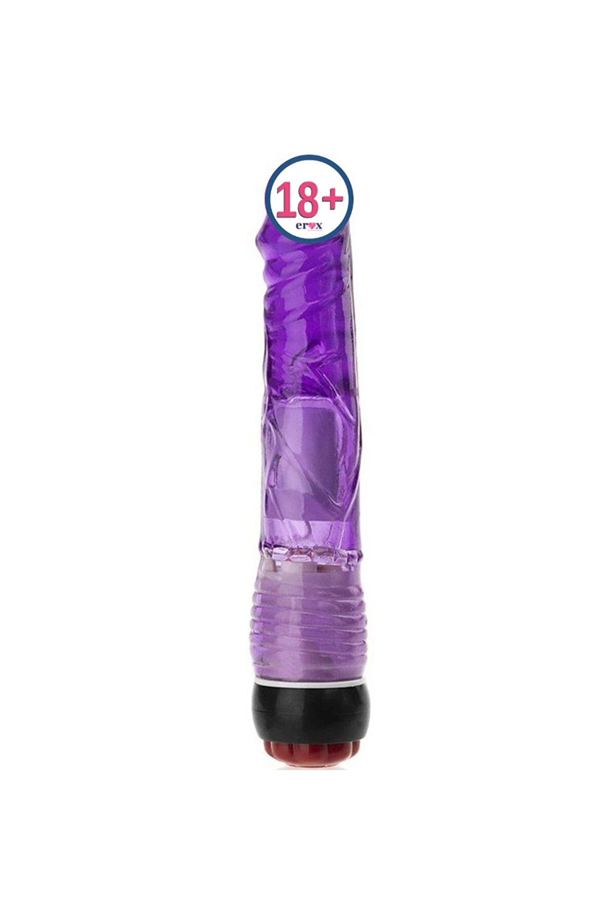 Erox Purple Kademeli̇ Ti̇treşi̇mli̇ Jel Vi̇brat&ouml;r 23 Cm
