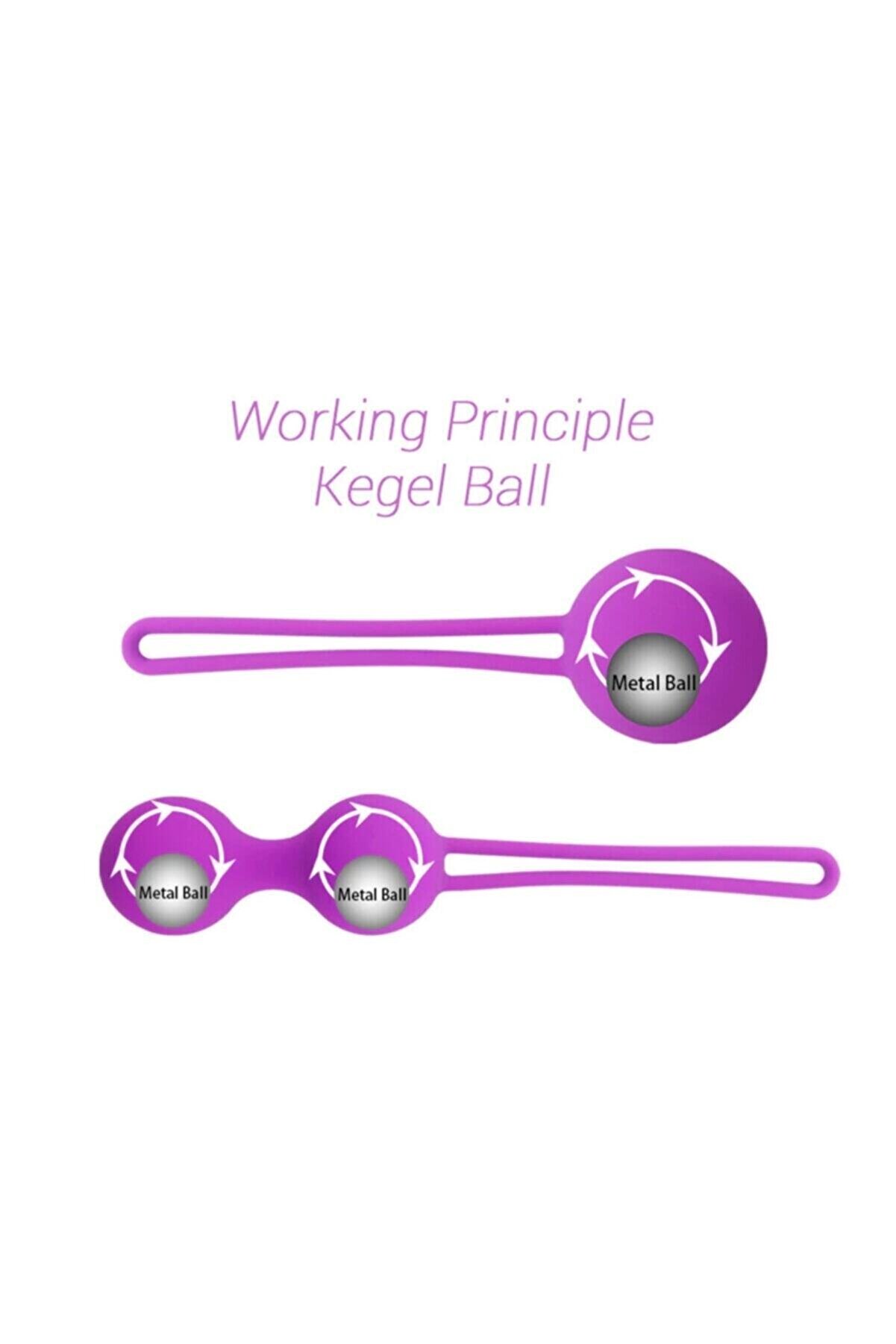 Erox Kegel Benwa Ball Medi̇um Medi̇kal Si̇li̇kon Metal Ji̇ggle Kegel Top Pi̇nk