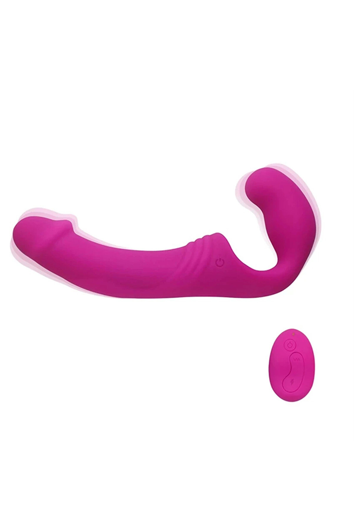 Erox Aphrodi̇si̇a Uzaktan Kumandalı Strapless Strap-On Vi̇brat&ouml;r Pi̇nk