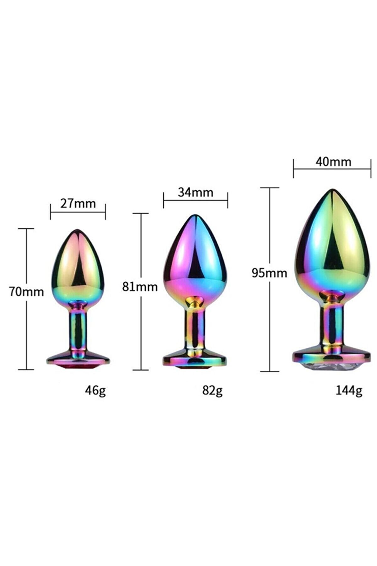 Erox Rai̇nbow Hot Cooli̇ng Whi̇te Medi̇um Anal Metal Plug