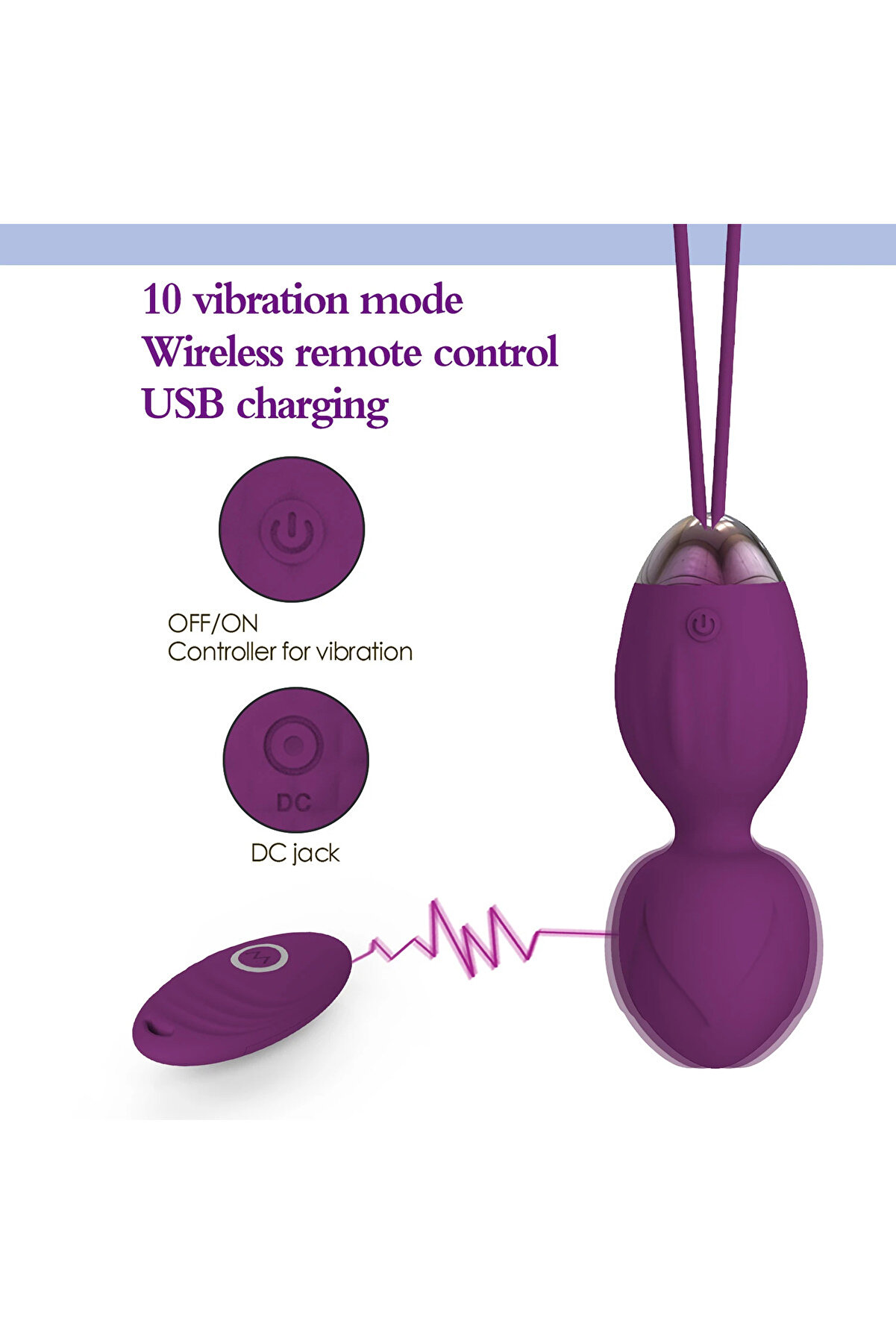 Erox Exui̇s Red Uzaktan Kumandalı Kegel Egzersi̇z Topu