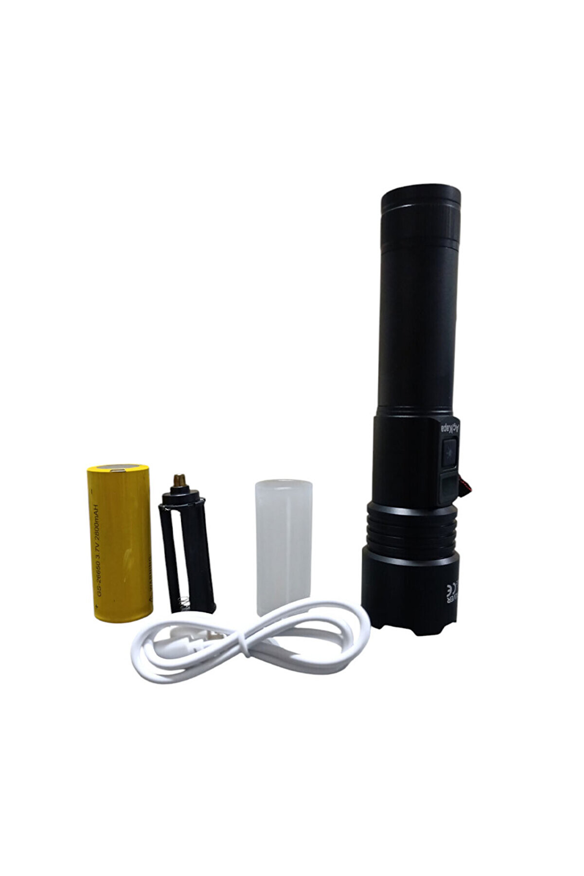 evimdeyokyok 1300 Lümen TG Led 2800 mAH Zoom Özellikli Şarj Edilebilir El Feneri SK3600