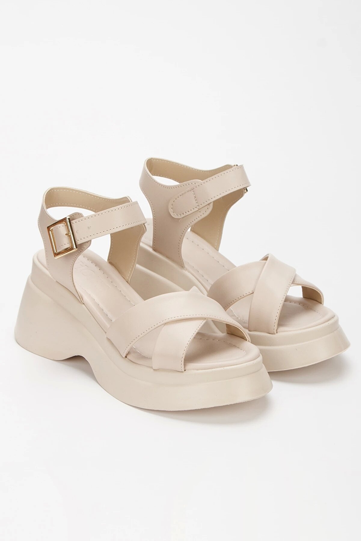 Gult Kadın Sandalet Çapraz