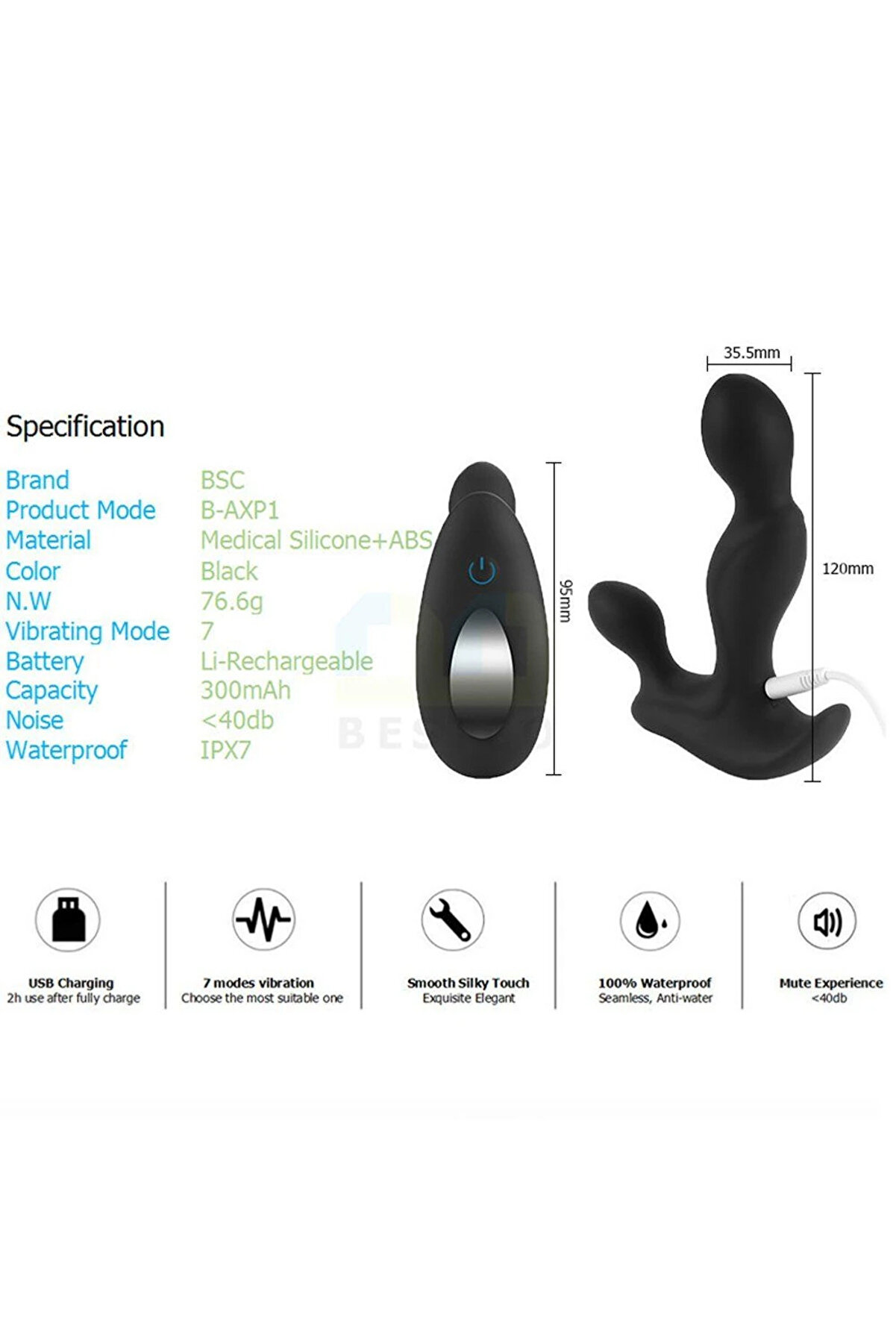 Erox 7 Mod Uzaktan Kumandalı 3 B&ouml;lge Sti̇mulant Masaj Vi̇brat&ouml;r