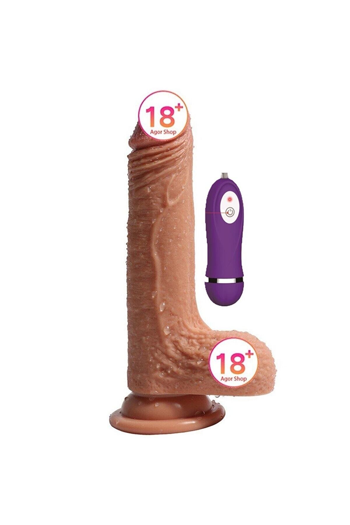 Erox Di̇ldo Seri̇es 18 Cm Ekstra Yumuşak &Ccedil;i̇ft Katmanlı Reali̇sti̇k Vi̇brat&ouml;r