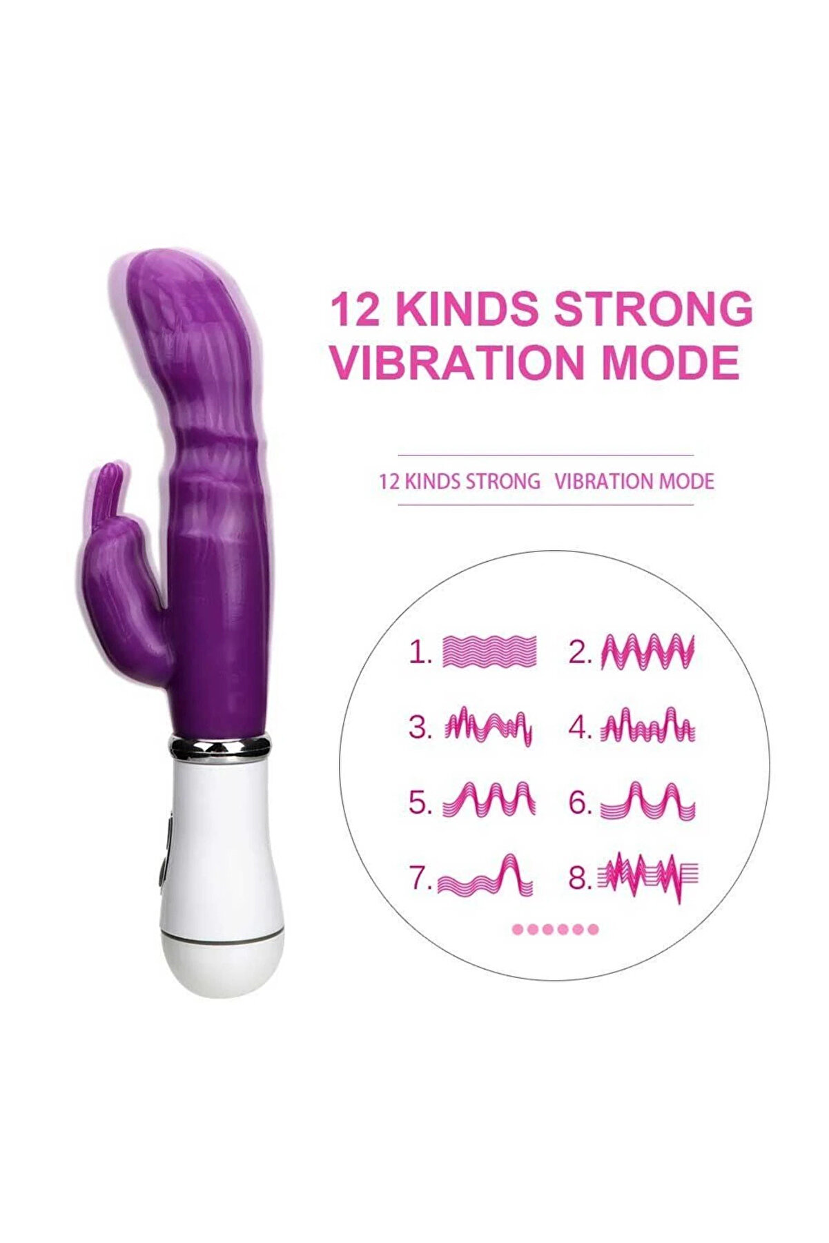 Erox G-Sti̇mulant 12 Mod Kli̇tori̇s Uyarıcı Rabbi̇tli̇ Vi̇brat&ouml;r Mor