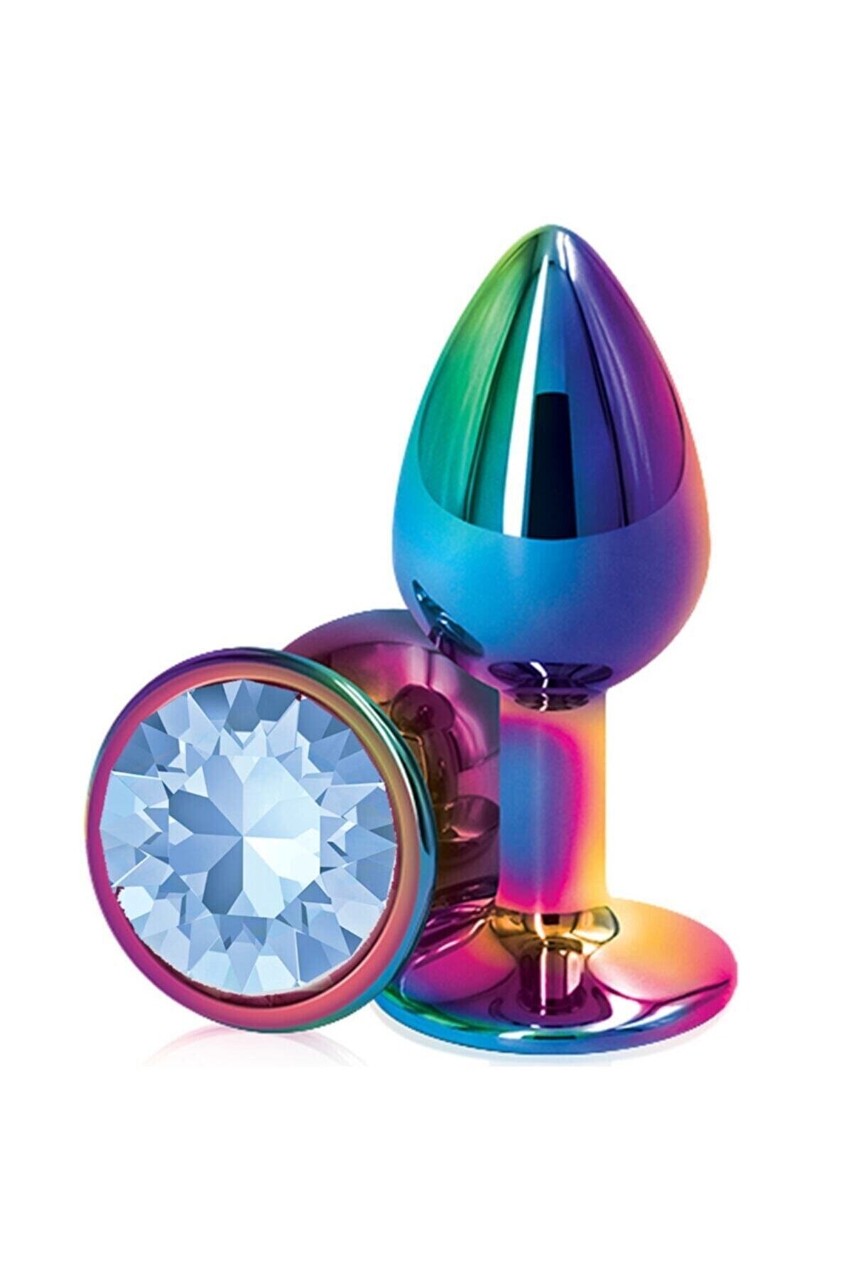 Erox Rai̇nbow Hot Cooli̇ng Blue Medi̇um Anal Metal Plug