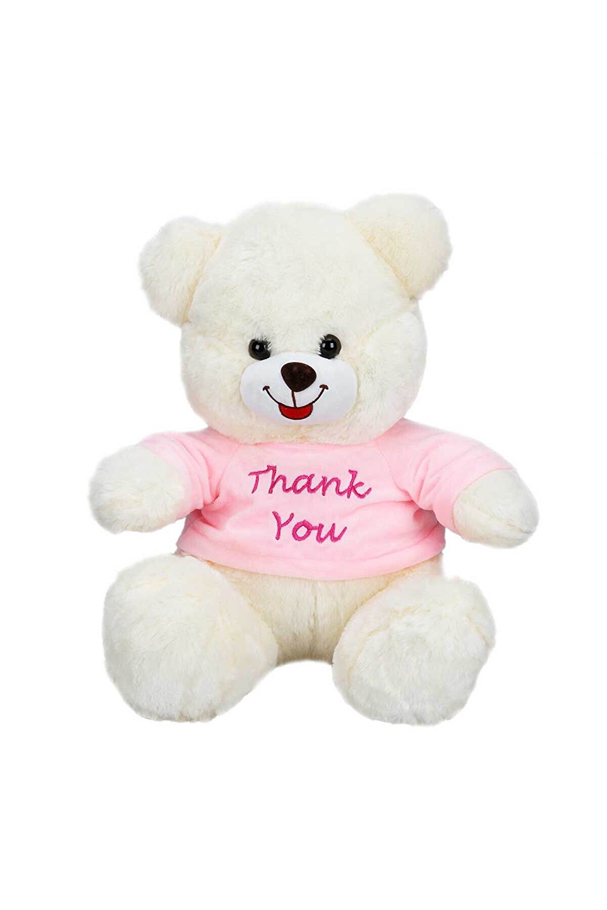 Puffy Friends T-Shirtlü Oturan Peluş Ayı 38 cm. - Mavi Tshirtlü Oturan Peluş Ayı