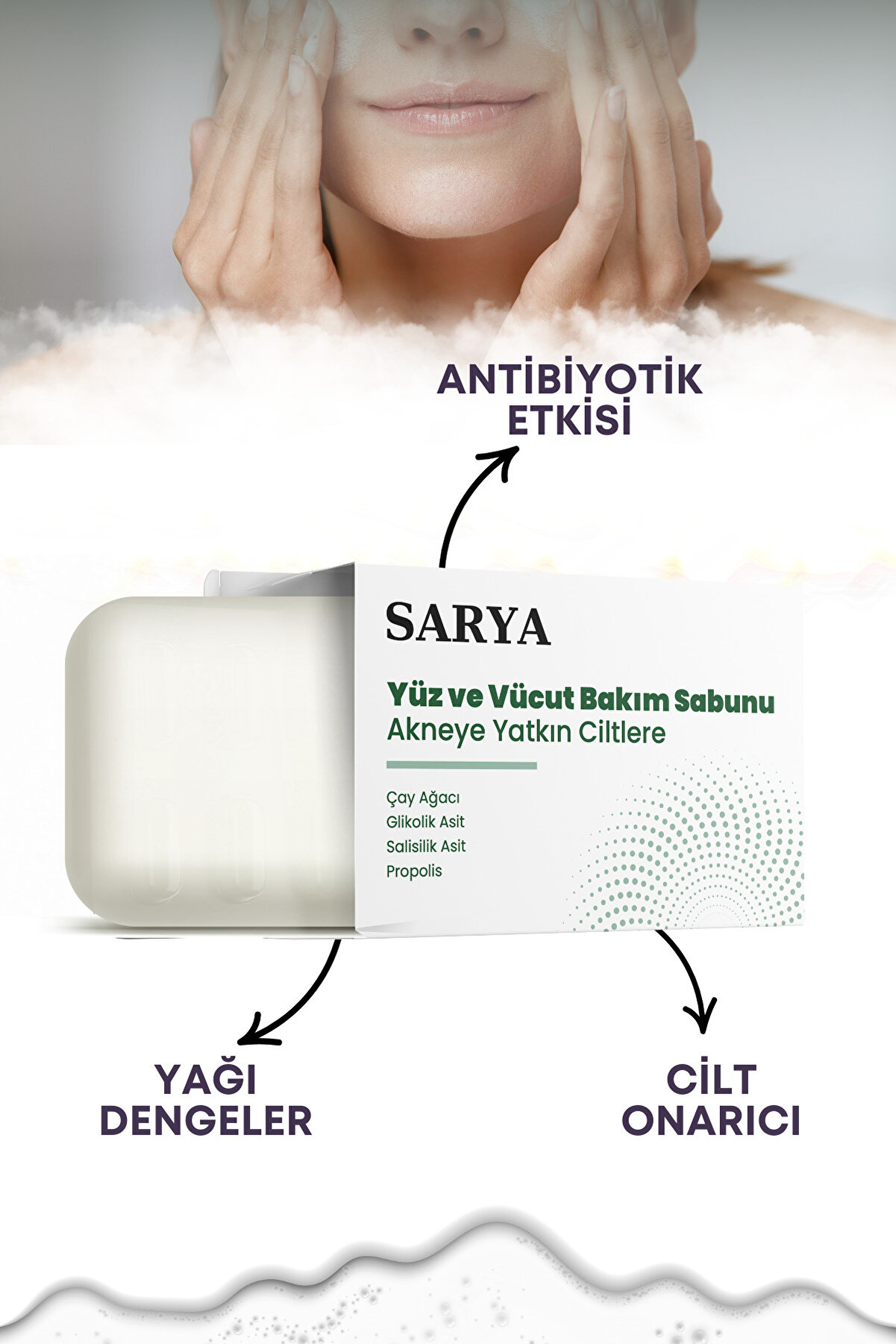 Si̇vi̇lce Ve Akne Sabunu Çay Ağacı Gli̇koli̇k Asi̇t Sali̇si̇li̇k Asi̇t Propoli̇s (3 Lü Paket)