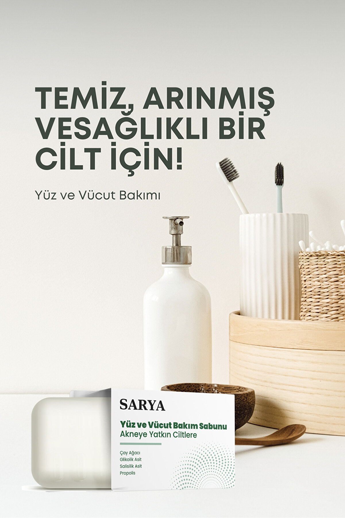 Si̇vi̇lce Ve Akne Sabunu Çay Ağacı Gli̇koli̇k Asi̇t Sali̇si̇li̇k Asi̇t Propoli̇s (3 Lü Paket)