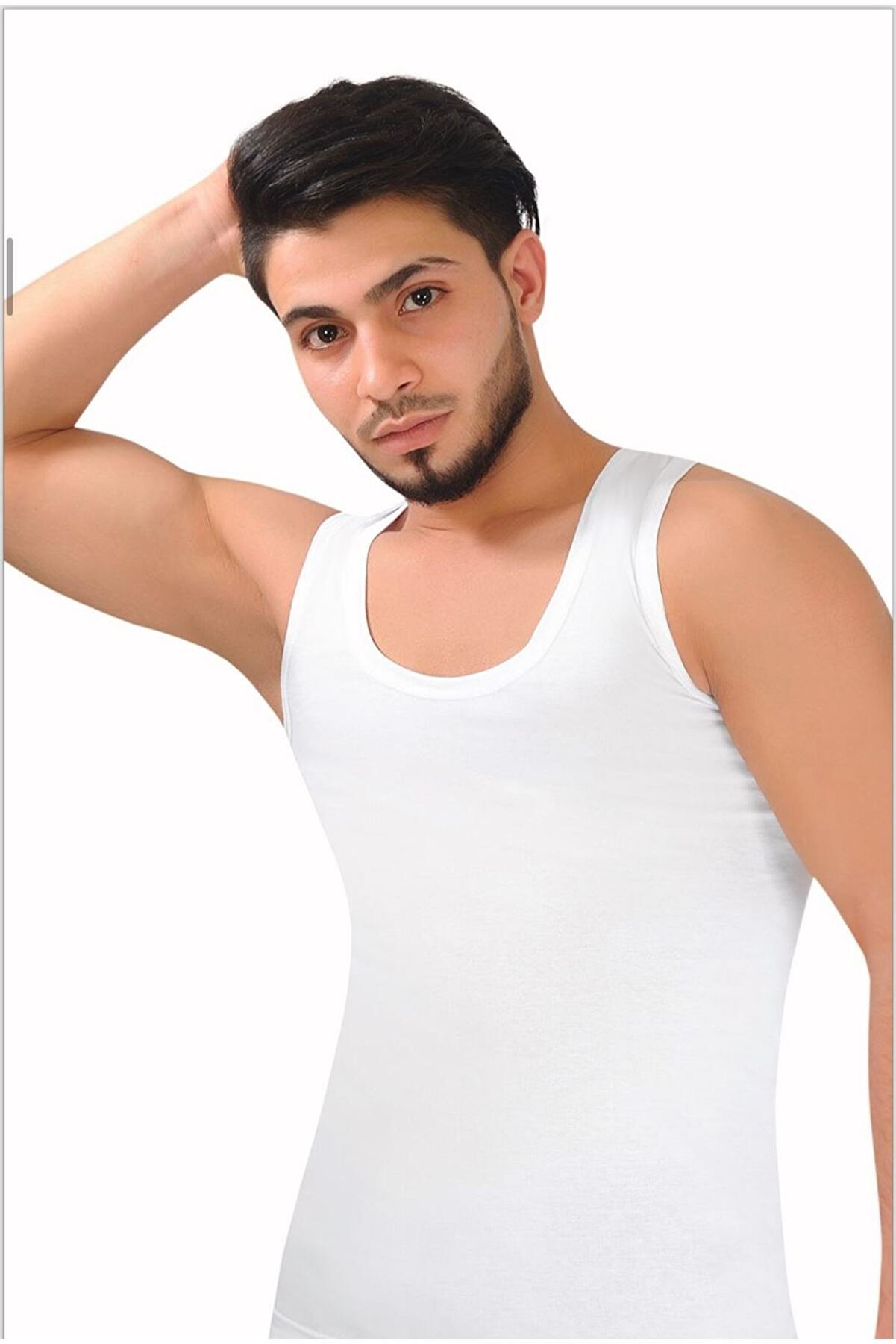 Ethab Ti̇caret Beyaz Penye 6 Lı Erkek Atlet-Si̇smen02