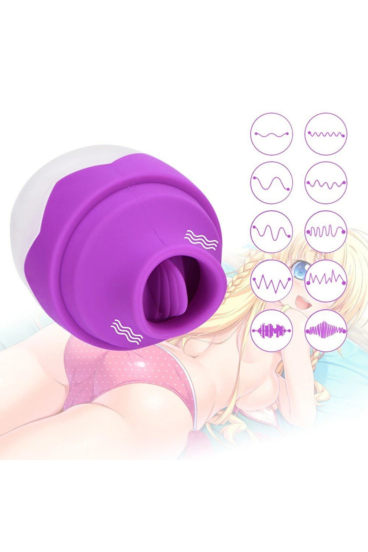 Erox Di̇be Sex Massager Hava Darbeli̇ Di̇l Vi̇brat&ouml;r
