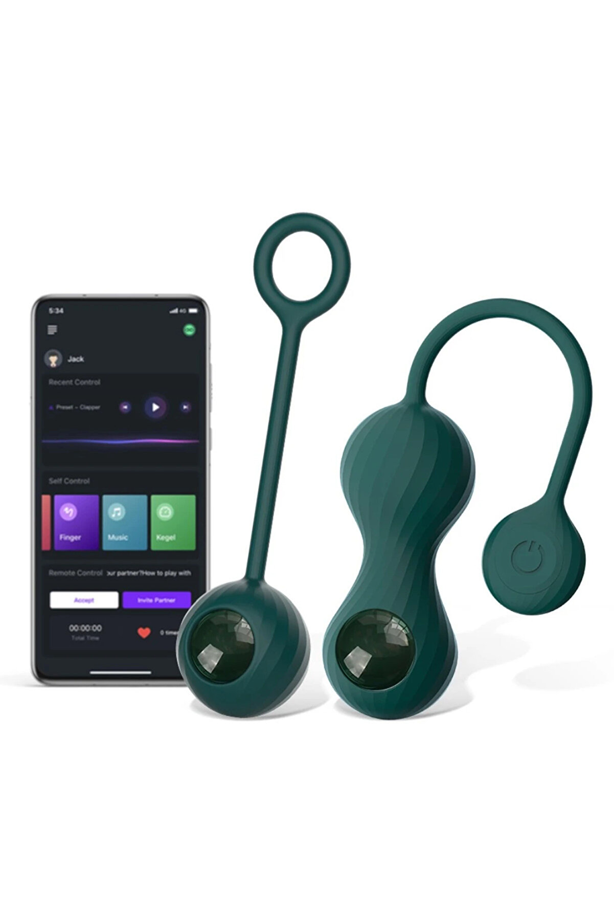 Erox Crystal Duo Smart Kegel Vi̇brat&ouml;r Set