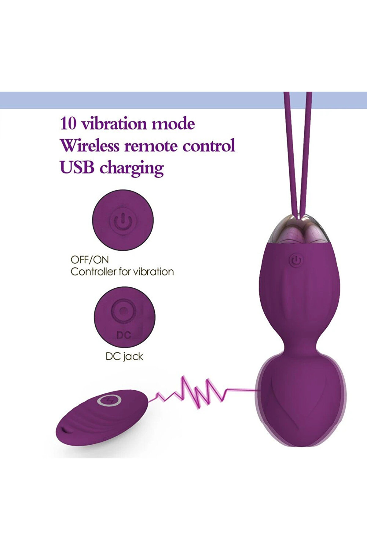 Erox Pi̇nk Uzaktan Kumandalı Kegel Egzersi̇z Topu
