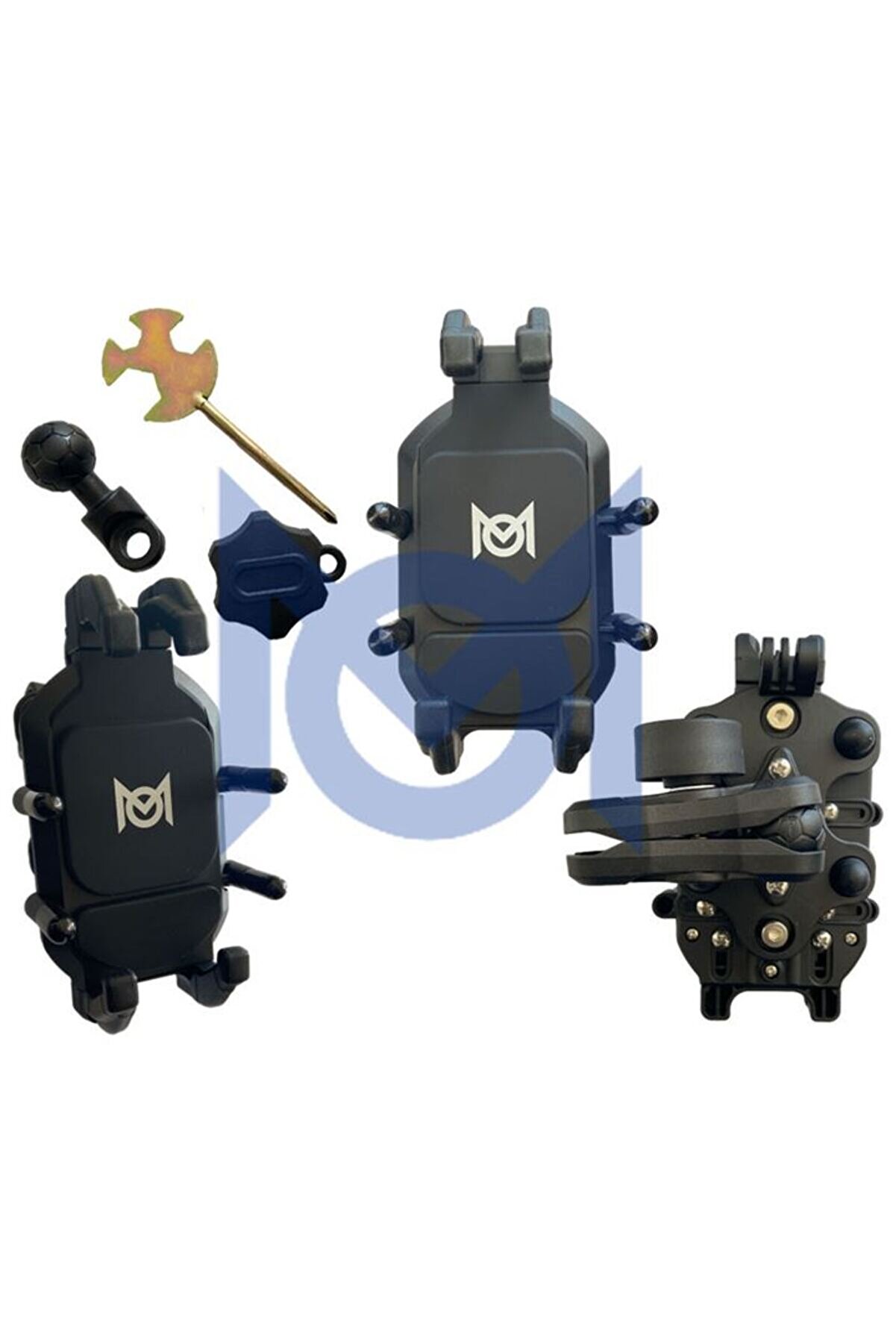 Alkan Mb Motosi̇klet Scooter Ayna Bağlantılı Telefon Tutucu (Ti̇treşi̇m Mod&uuml;ll&uuml;)