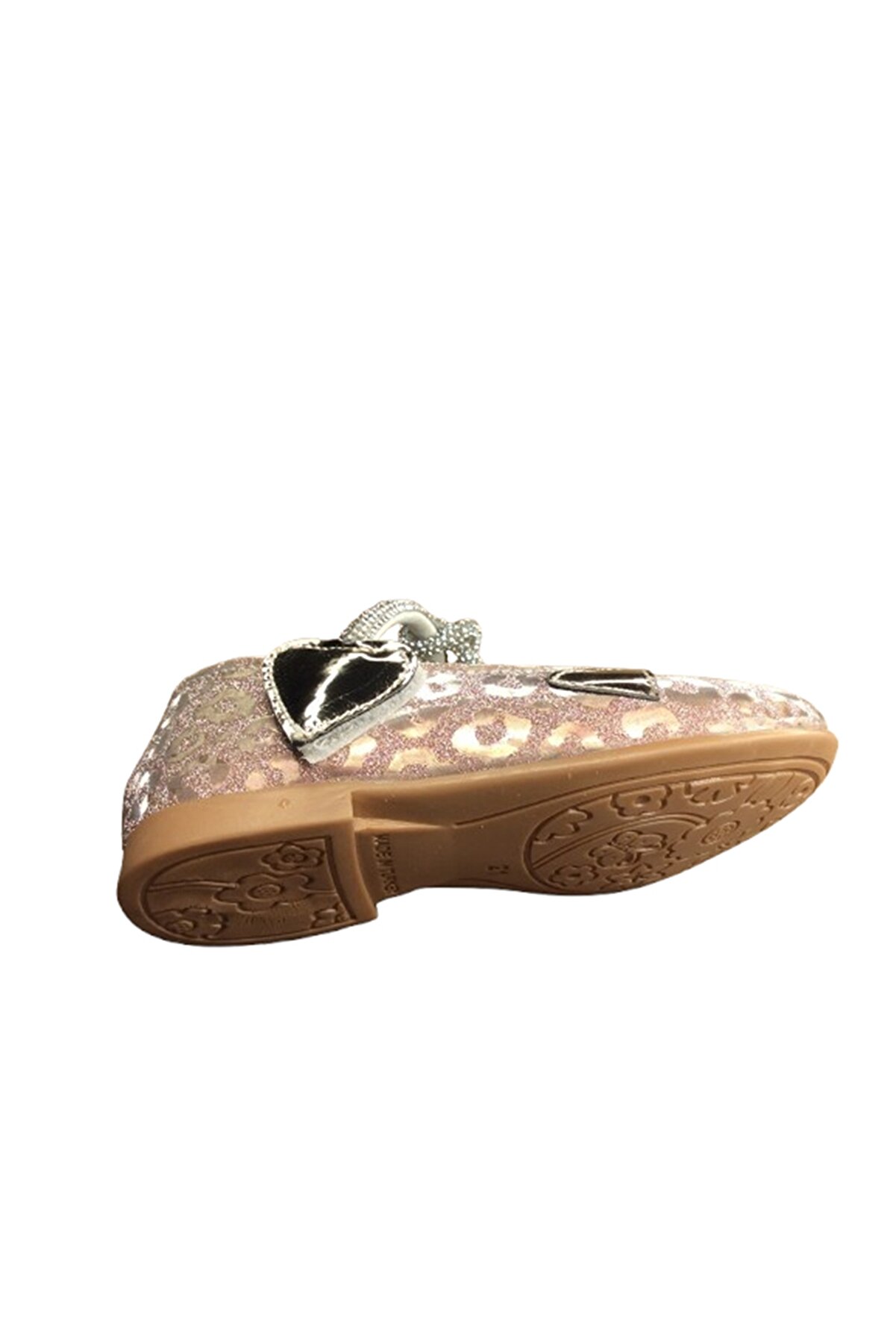 1010 Ort Emt Bebe Pudra Parlak Babet Taşlı Kız Çocuk Abi̇ye Ayakkabı Düğün
