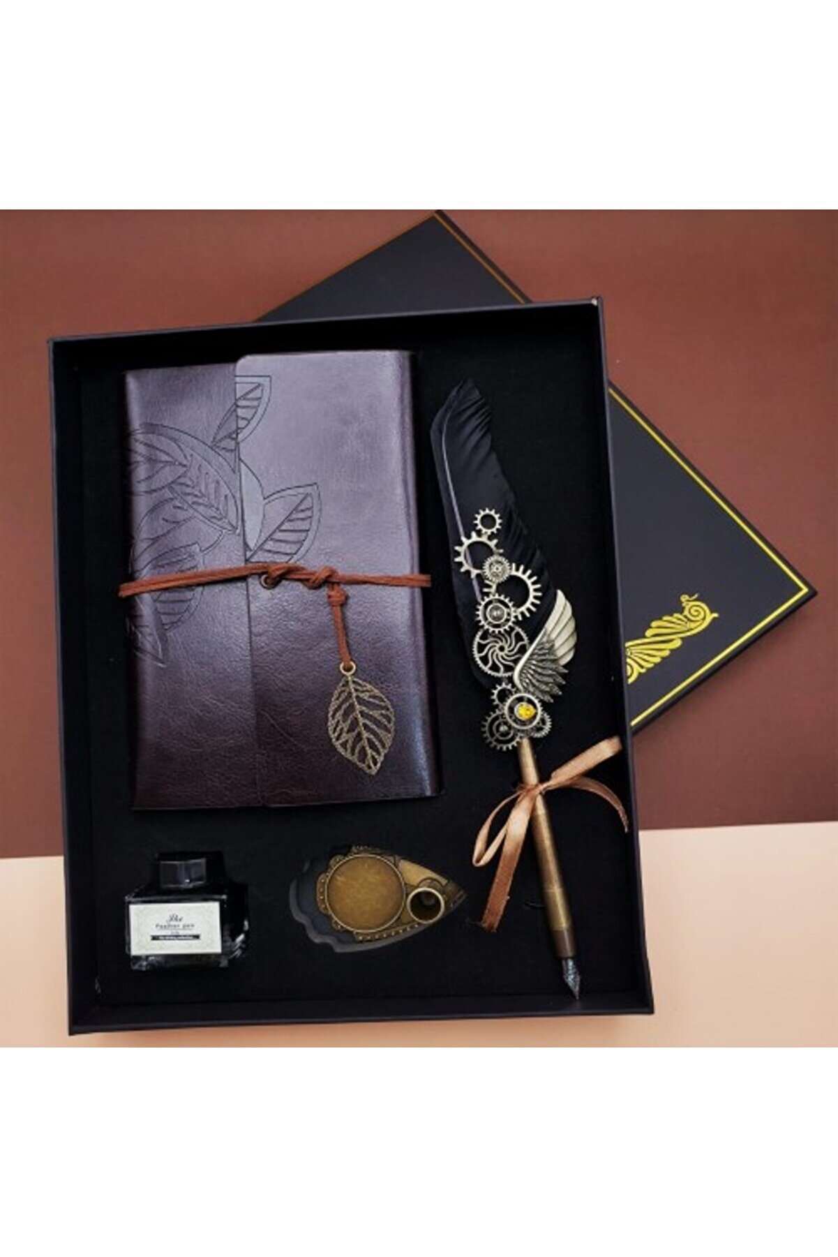 evimdeyokyok Tüylü Divit Hokka Kalem Seti