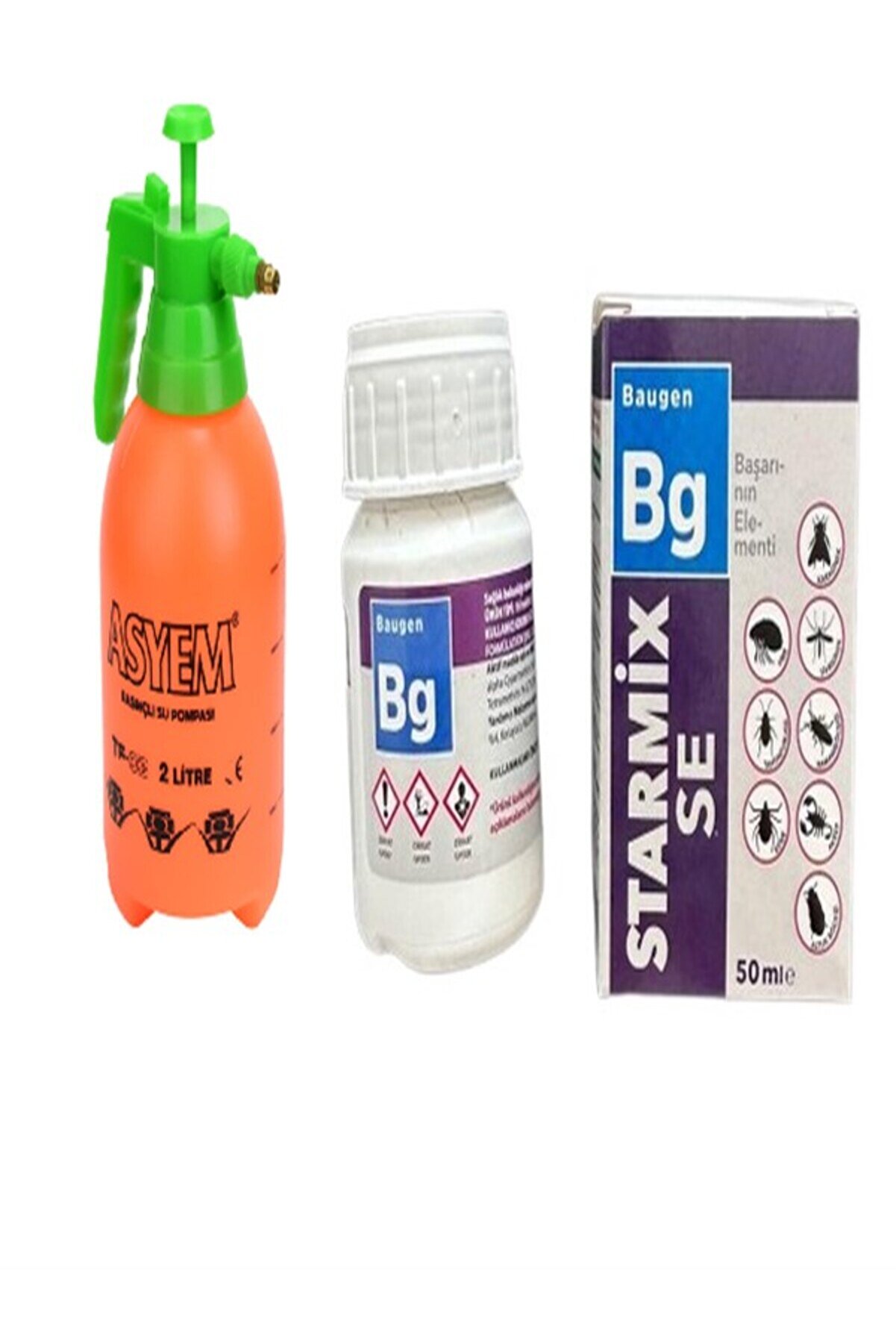 Starmi̇x Asyem Pompa 2 Lt + Starmi̇x 50 Ml (Hamam B&ouml;&ccedil;eği̇ ,Tahta Kurusu ,Pi̇re, Haşere Ve Kene &Ouml;ld&uuml;r&uuml;c&uuml;)