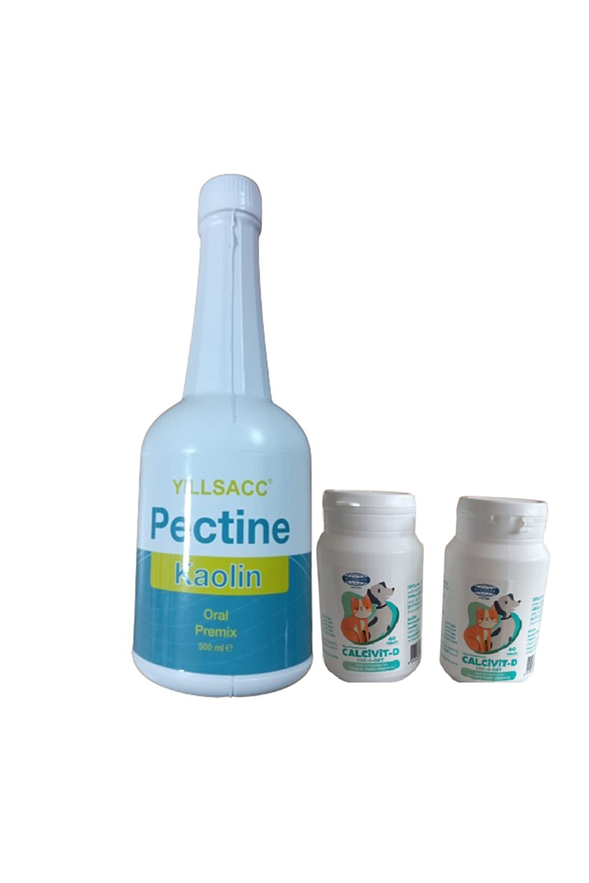 Yıldem Evci̇l Hayvanlarınız İ&ccedil;i̇n Si̇ndi̇ri̇m Si̇stemi̇ D&uuml;zenleyi̇ci̇ Pecti̇n Kaoli̇n 500 Ml+ Bi̇yo Calci̇vi̇t D 60 Tb