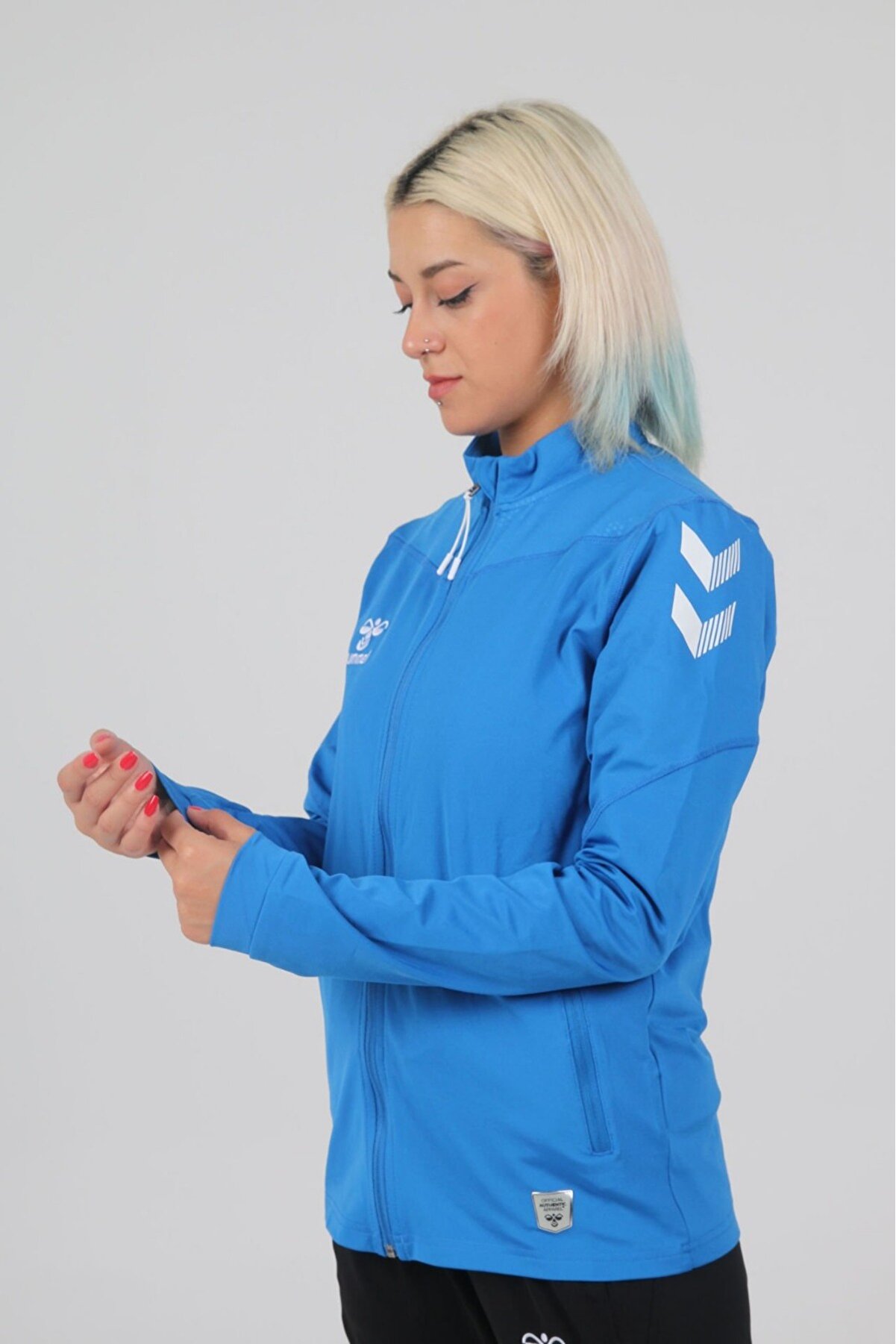 Hummel 922221-8448 Hummel Hmloregon Zıp Jacket Erkek Eşofman Üst Dawn Blue