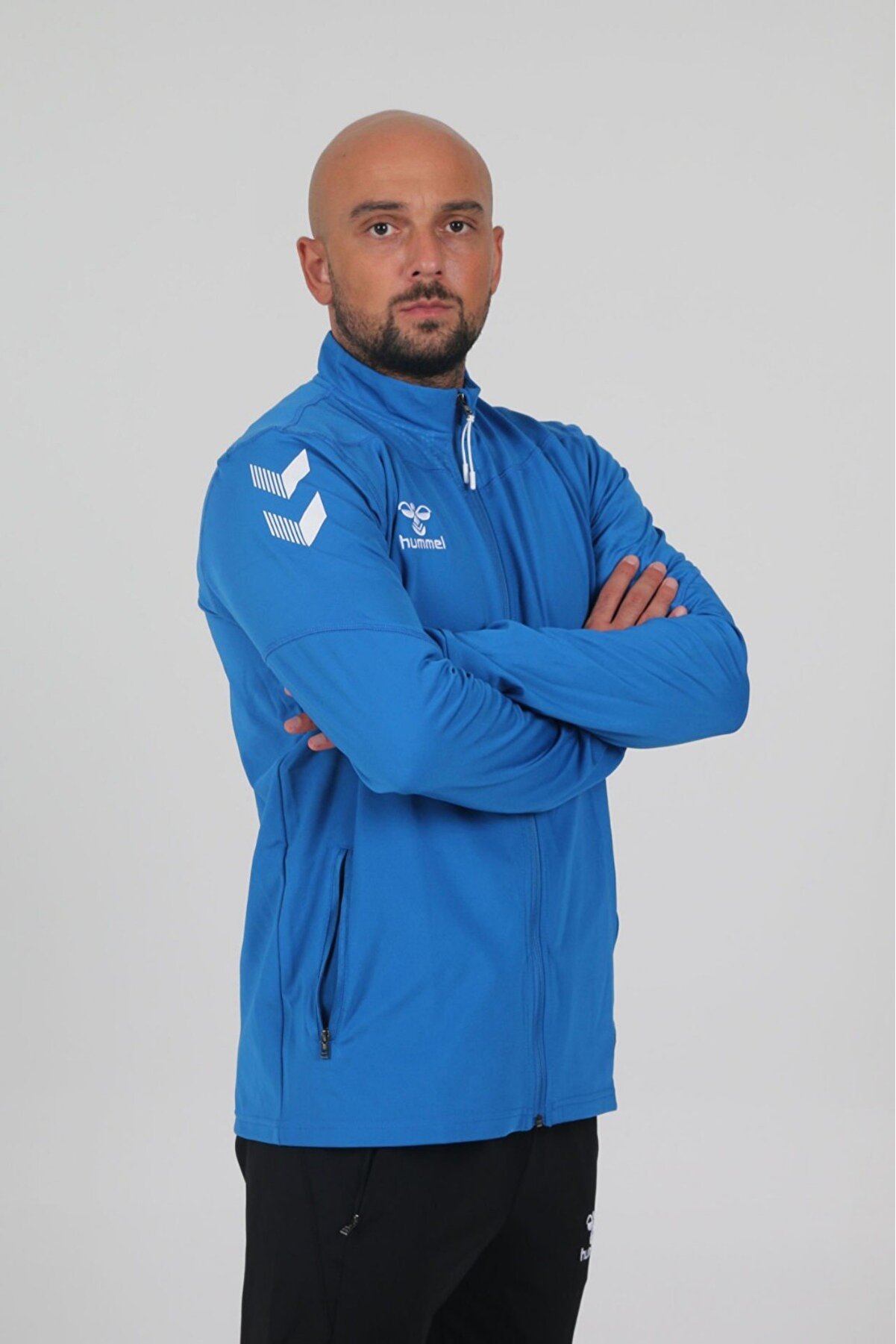 Hummel 922221-8448 Hummel Hmloregon Zıp Jacket Erkek Eşofman Üst Dawn Blue