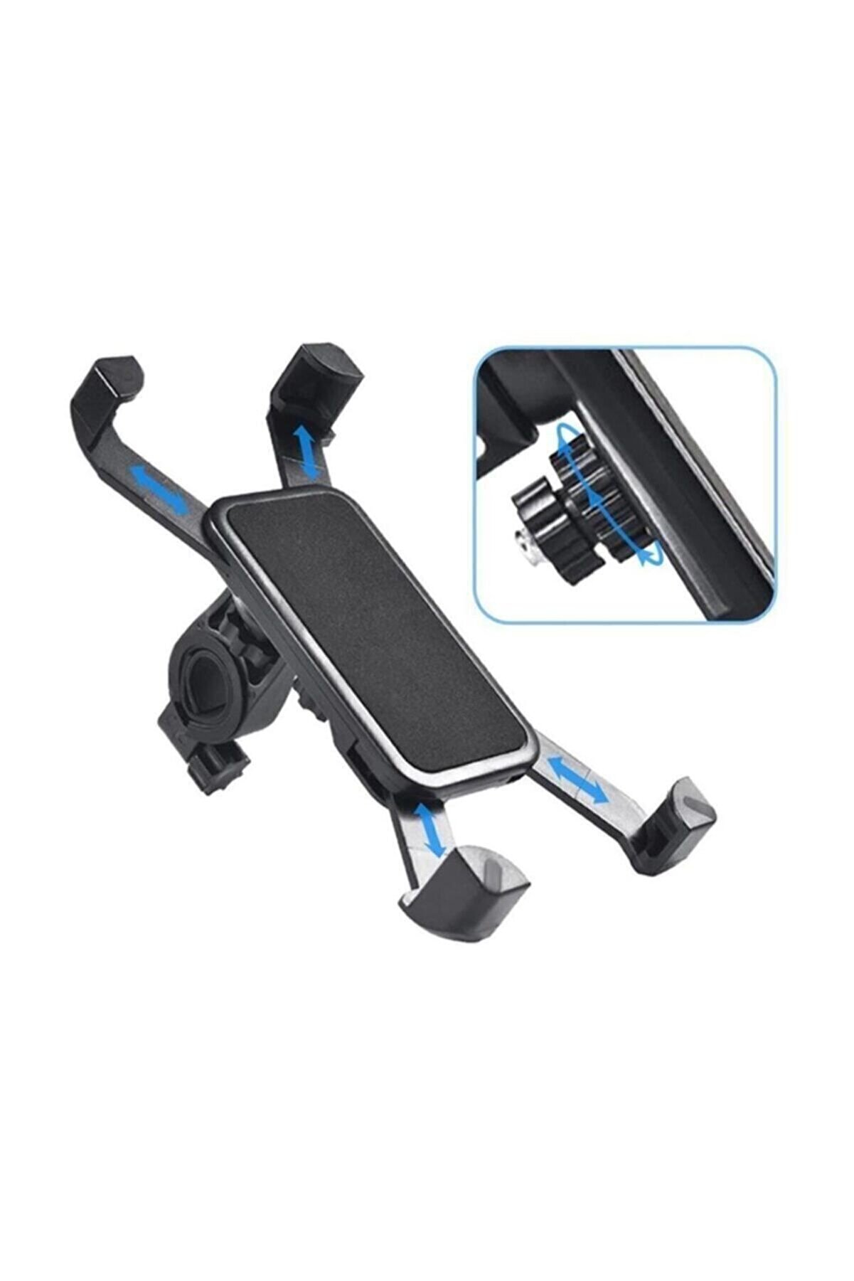 monero Bisiklet Motosiklet Ayarlanabilir Gidon Bağlantılı Telefon Tutucu Siyah